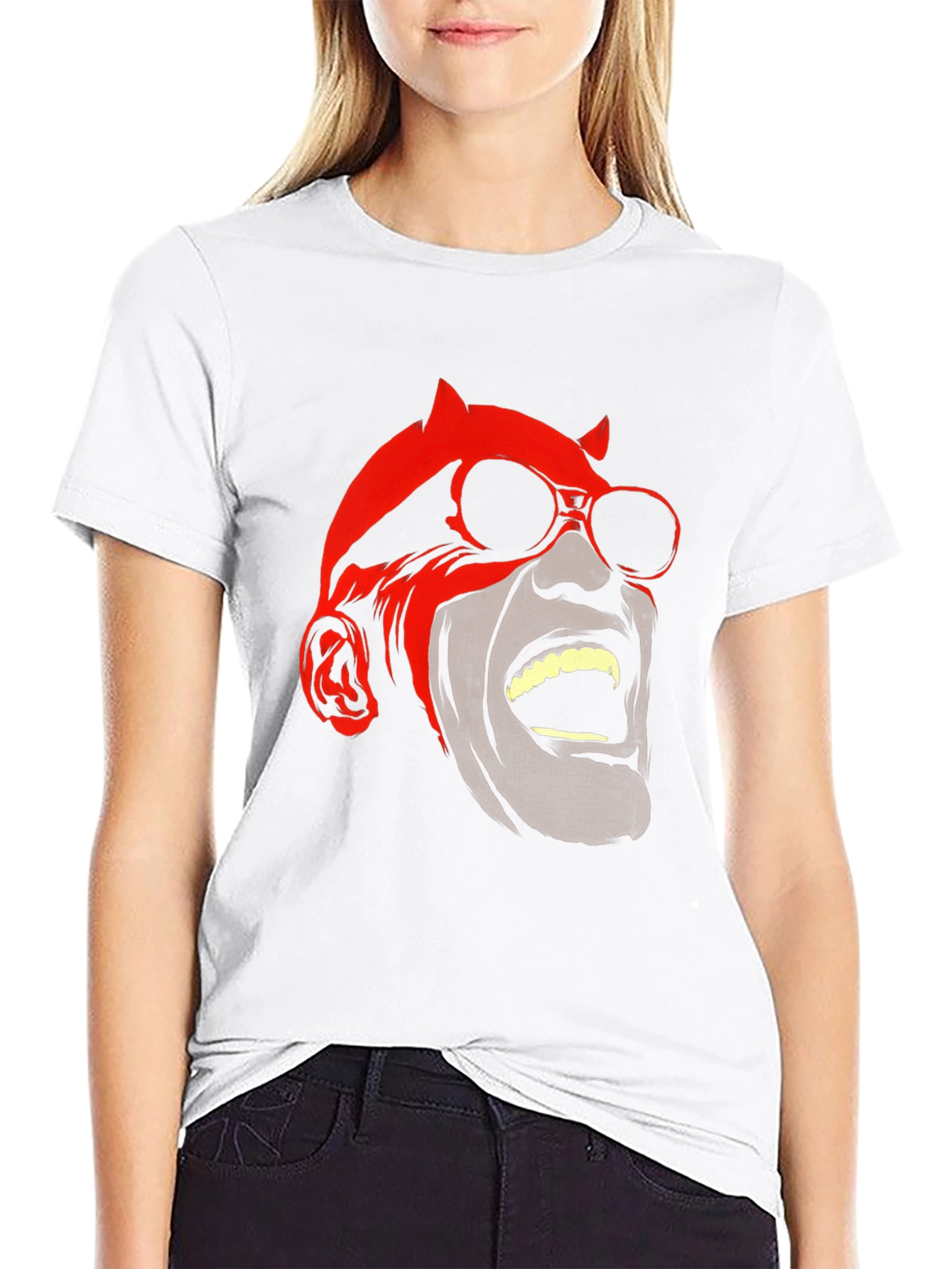 Devil Graphic Tee - Black Cotton Blend