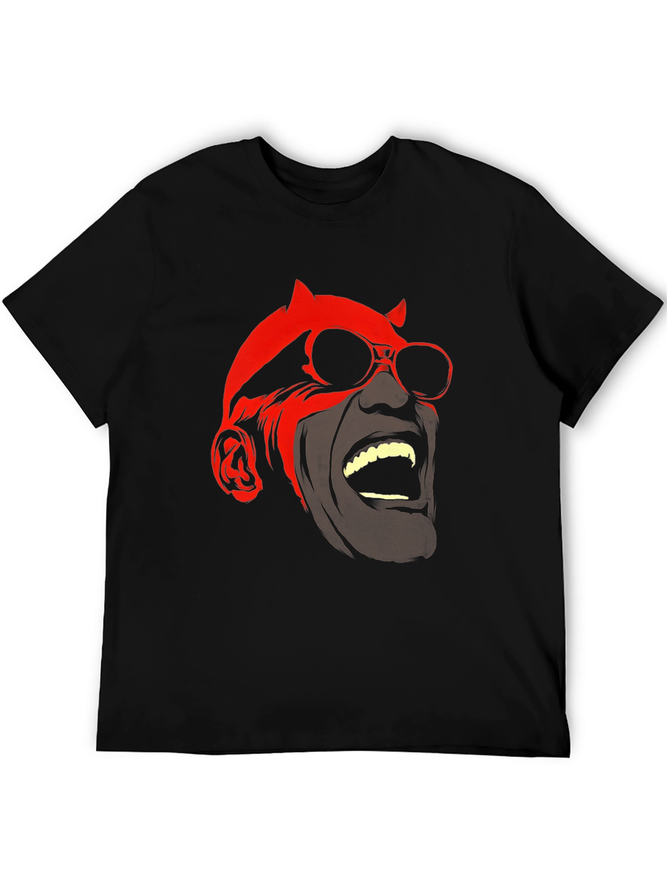 Devil Graphic Tee - Black Cotton Blend