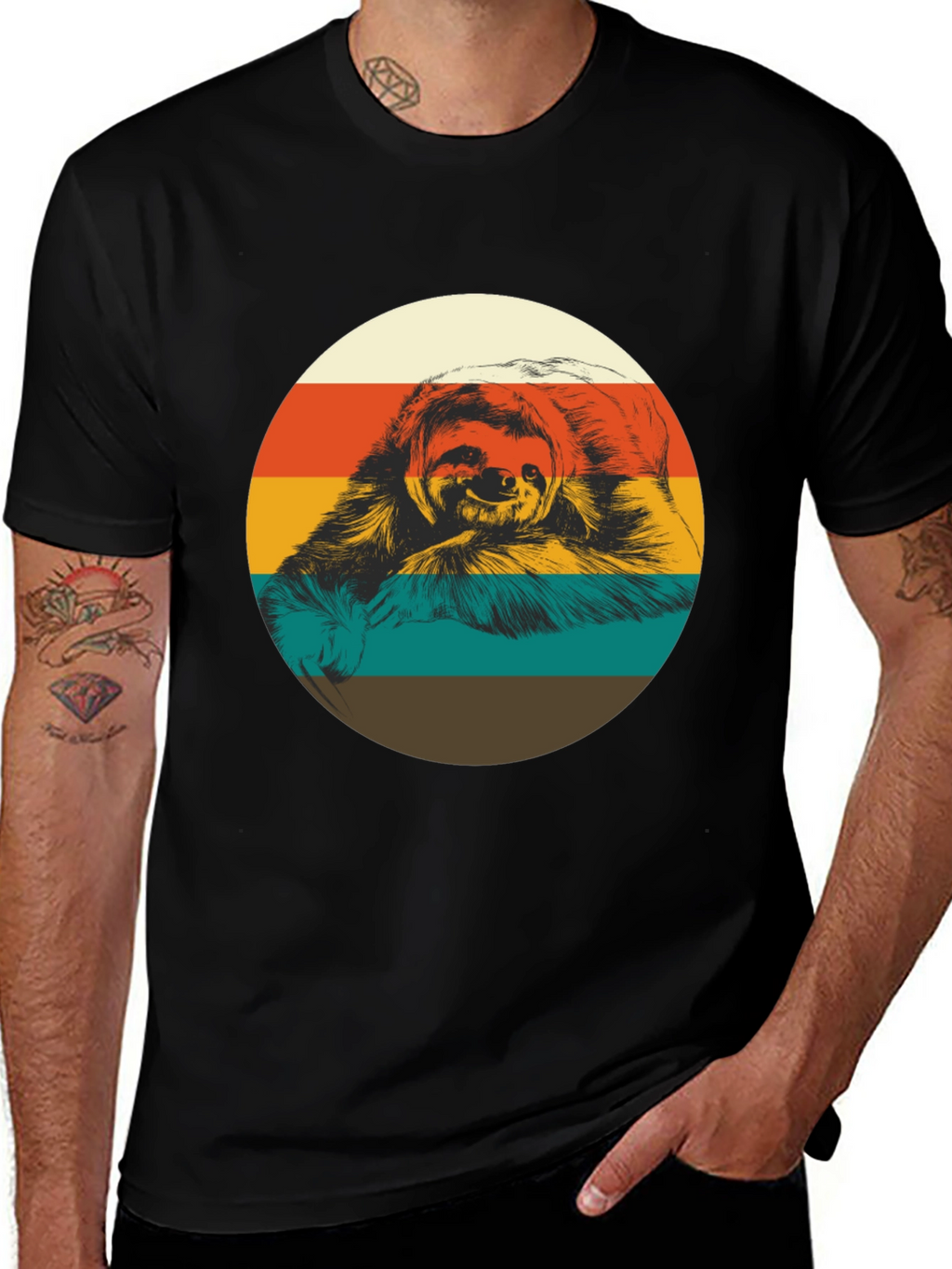 Retro Sloth Graphic Tee - Relaxed Fit