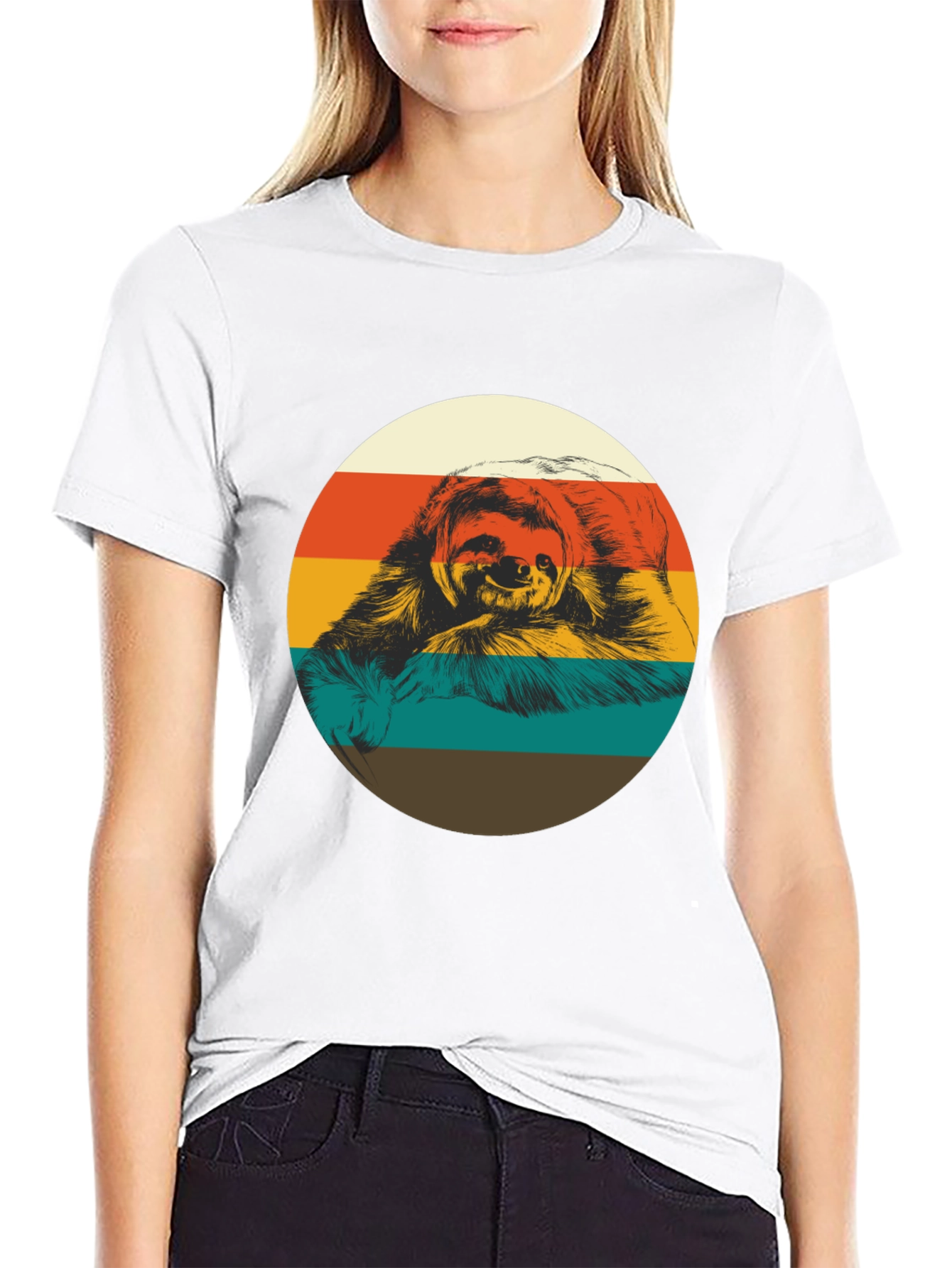 Retro Sloth Graphic Tee - Relaxed Fit