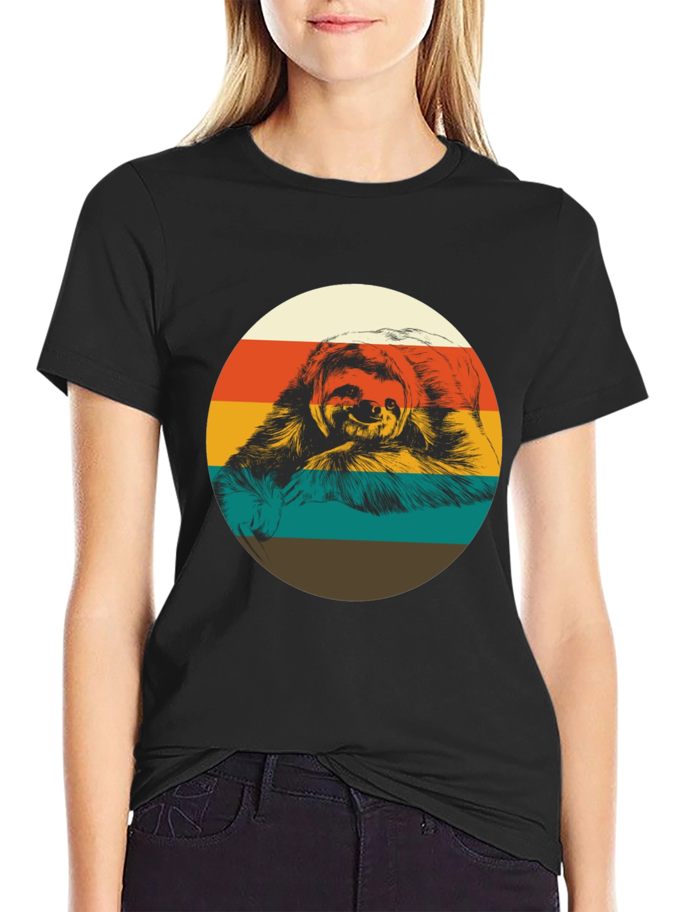 Retro Sloth Graphic Tee - Relaxed Fit