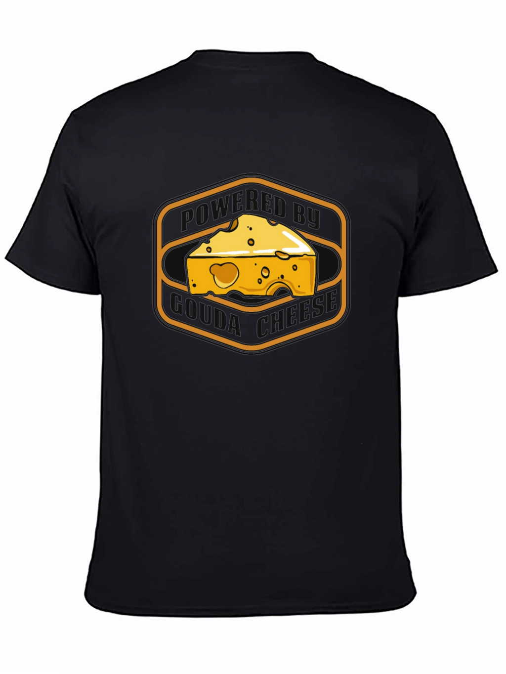 Cheese Graphic Tee -  Mens Black T-Shirt