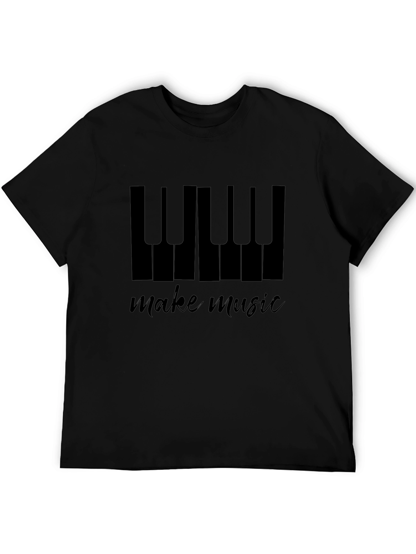 Make Music Piano Keys Graphic Tee - Black