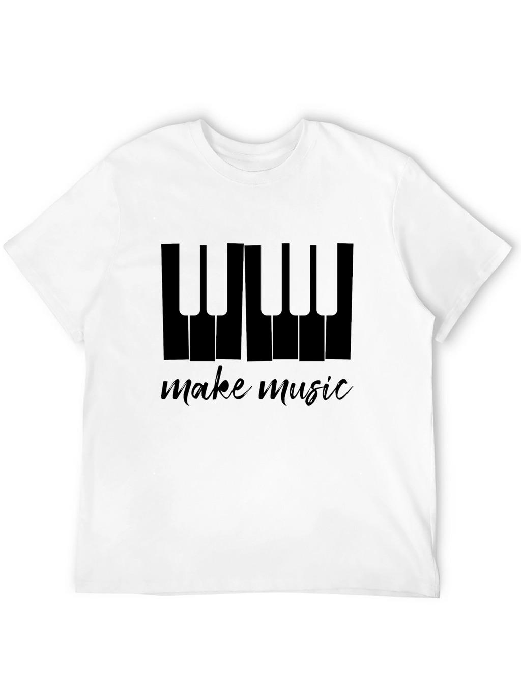 Make Music Piano Keys Graphic Tee - Black
