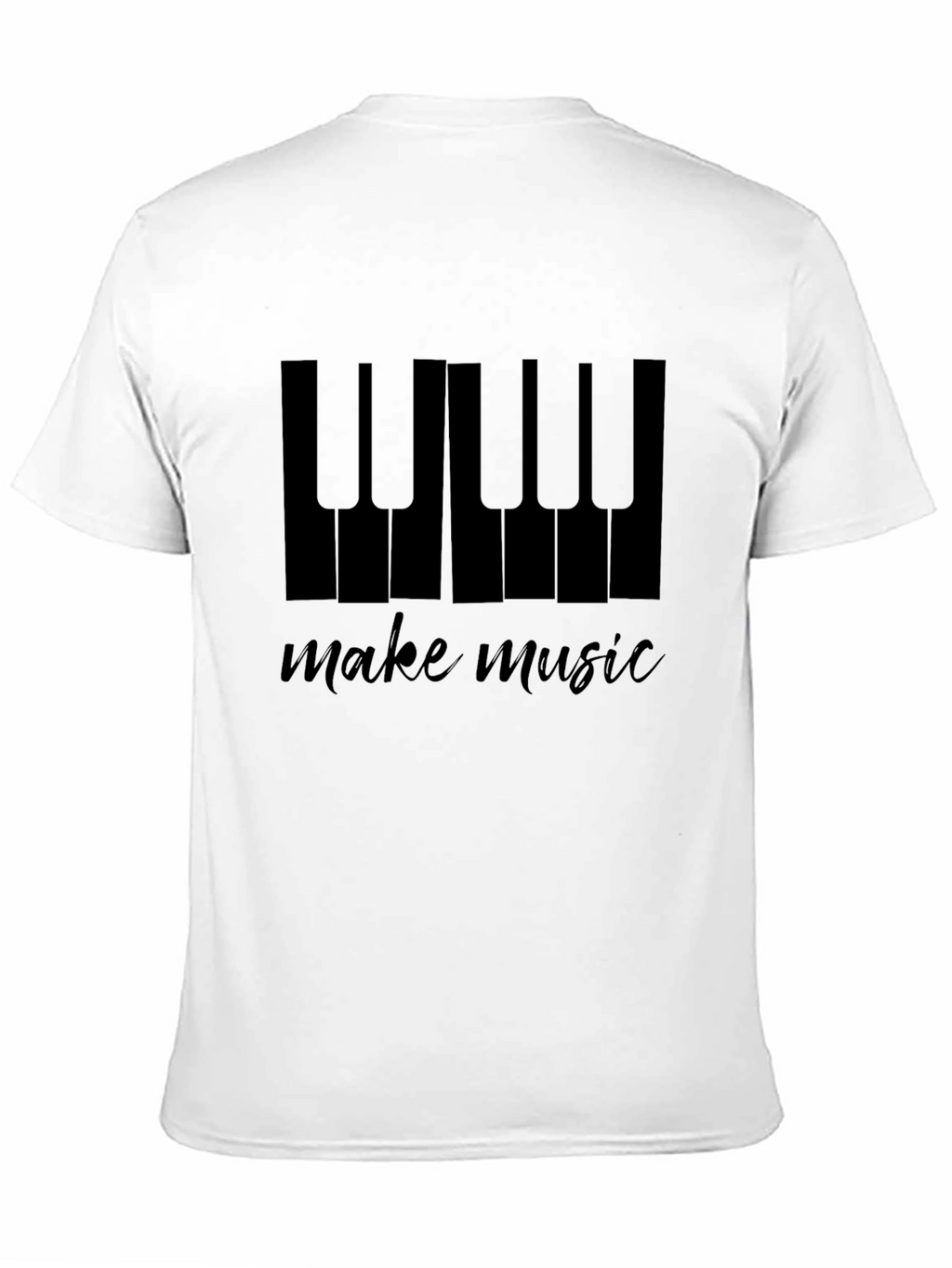 Make Music Piano Keys Graphic Tee - Black