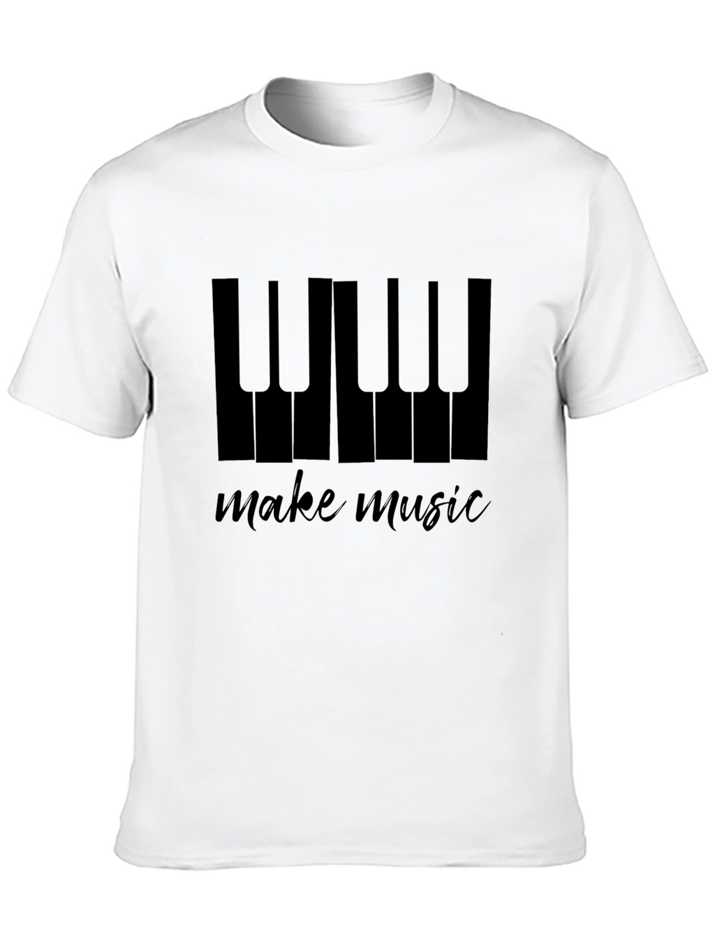 Make Music Piano Keys Graphic Tee - Black