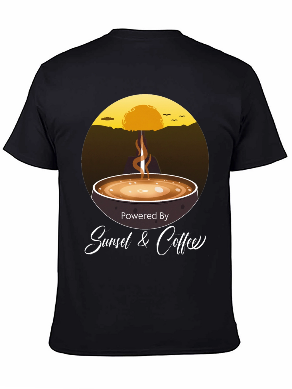 Sunset & Coffee Graphic Tee - Relaxed Fit