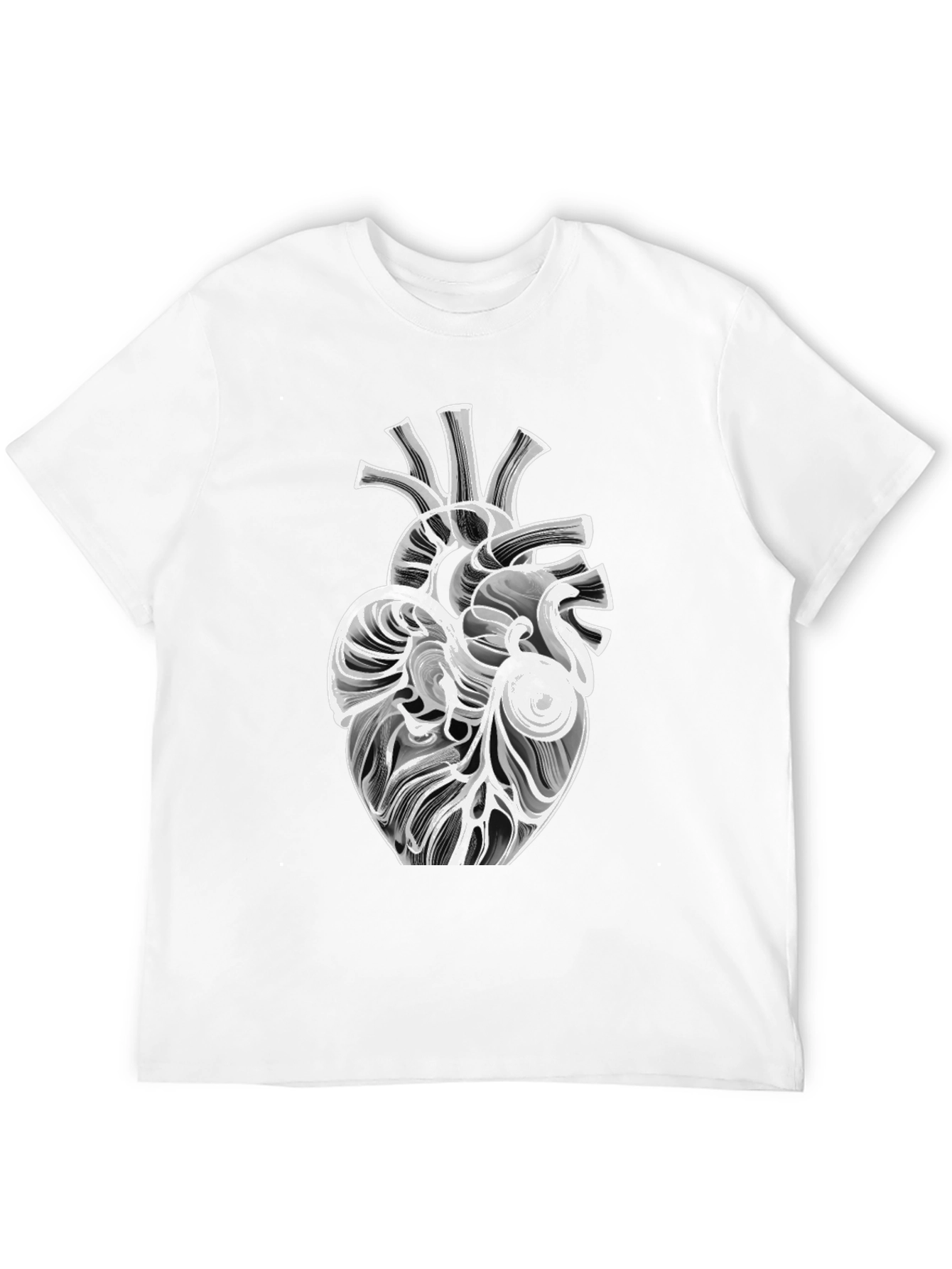 Anatomical Heart Graphic Tee - Modern Black T-Shirt