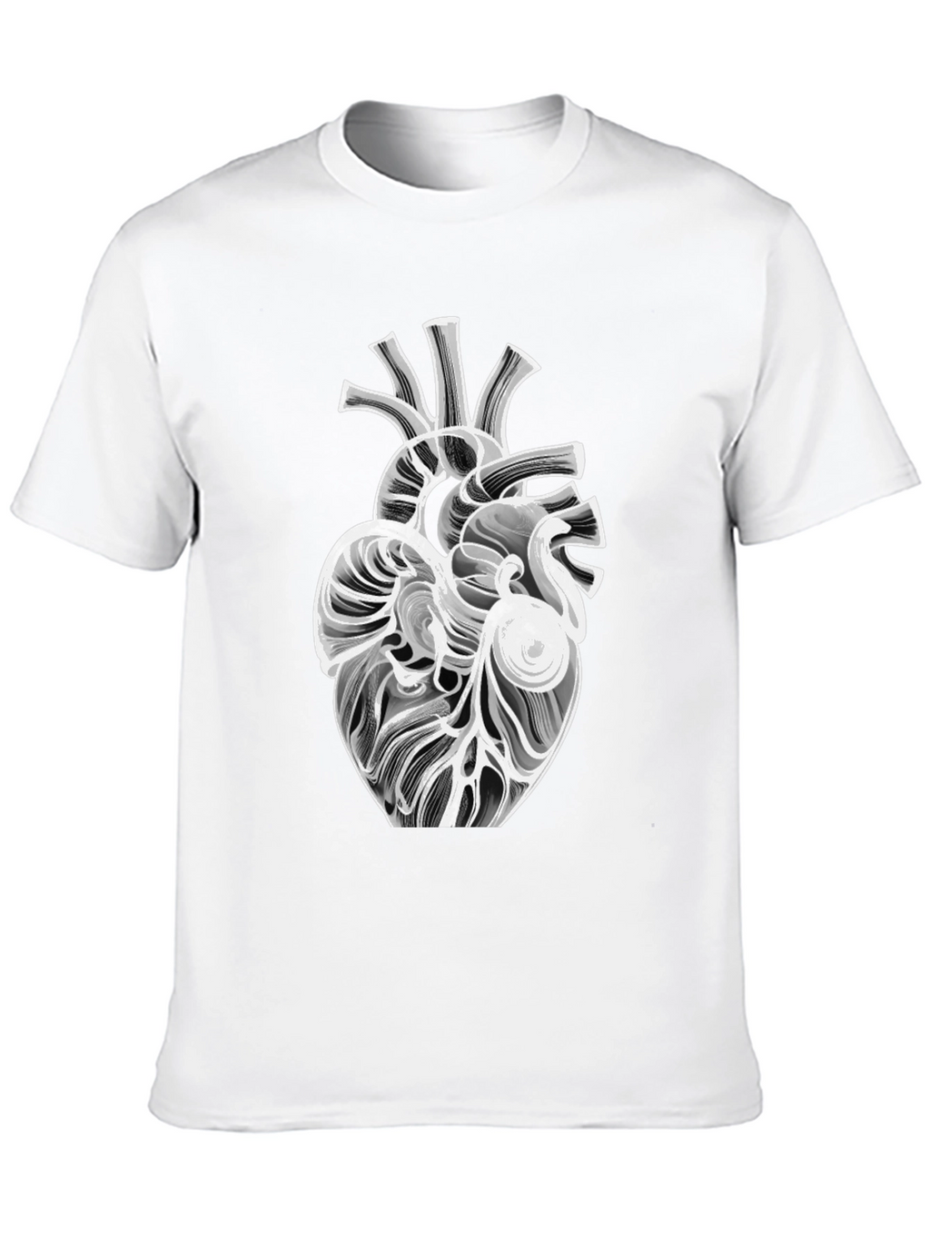 Anatomical Heart Graphic Tee - Modern Black T-Shirt