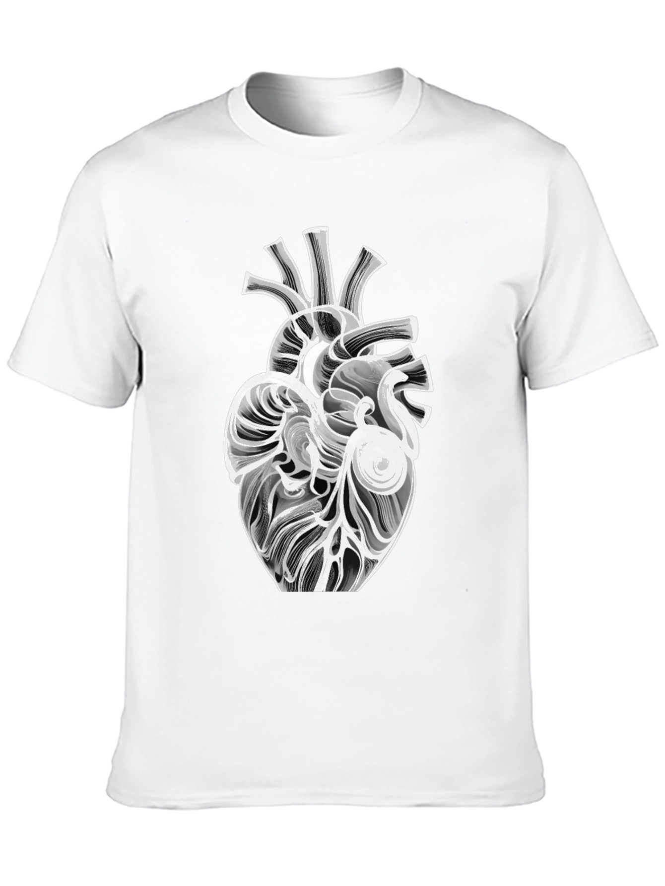 Anatomical Heart Graphic Tee - Modern Black T-Shirt