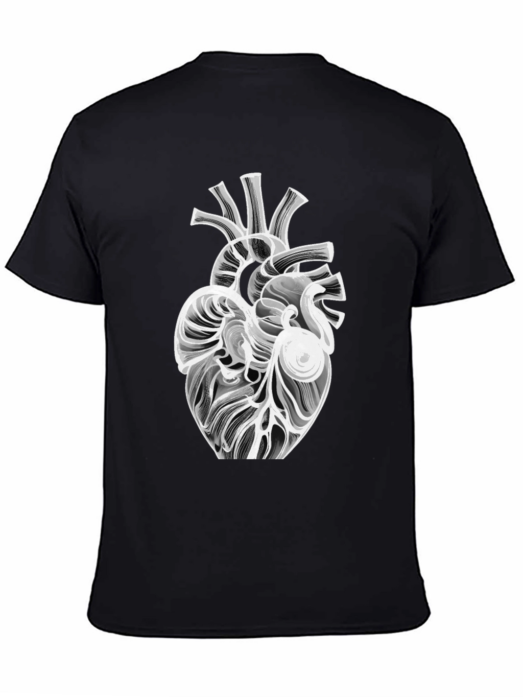 Anatomical Heart Graphic Tee - Modern Black T-Shirt