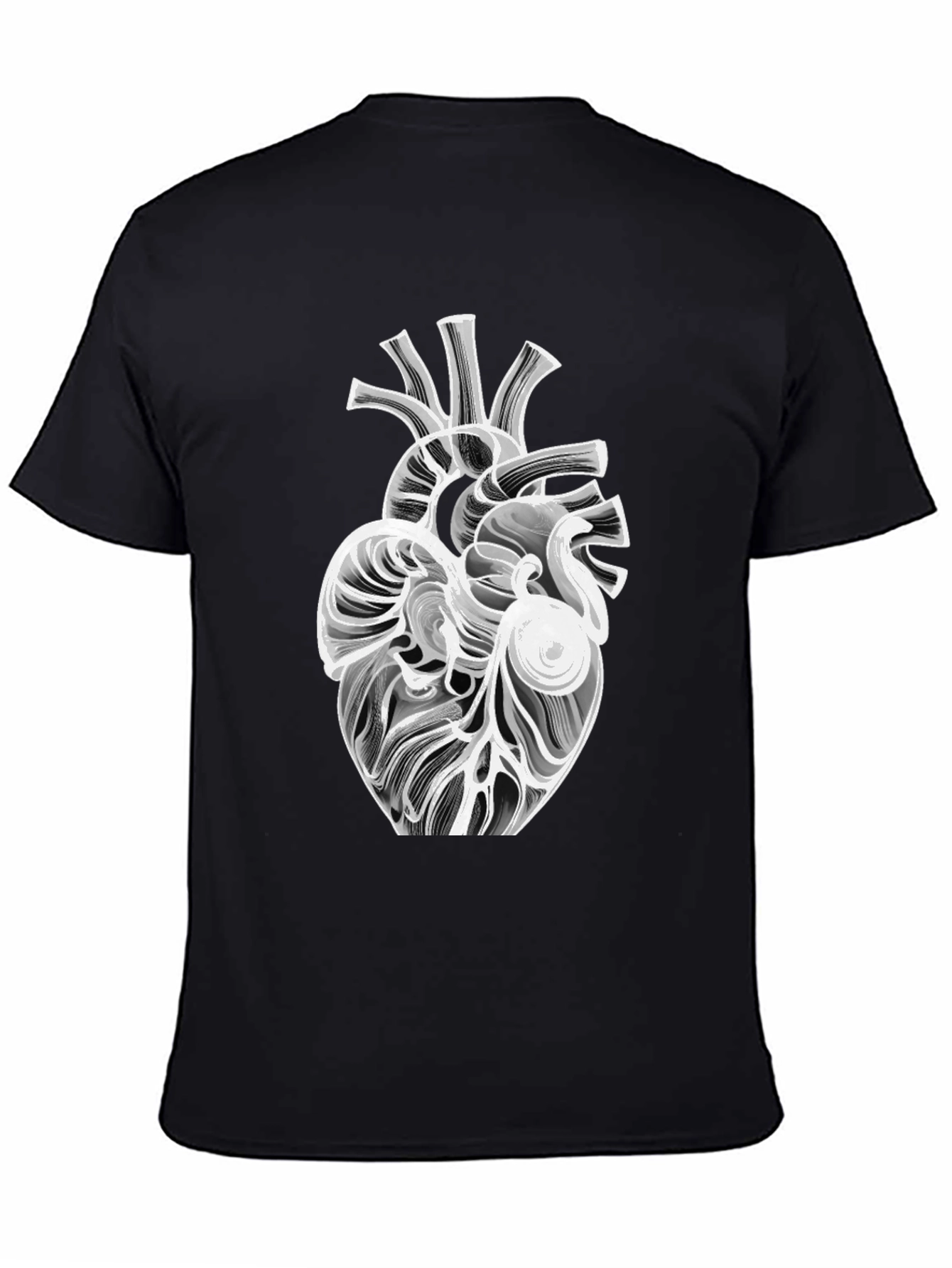 Anatomical Heart Graphic Tee - Modern Black T-Shirt