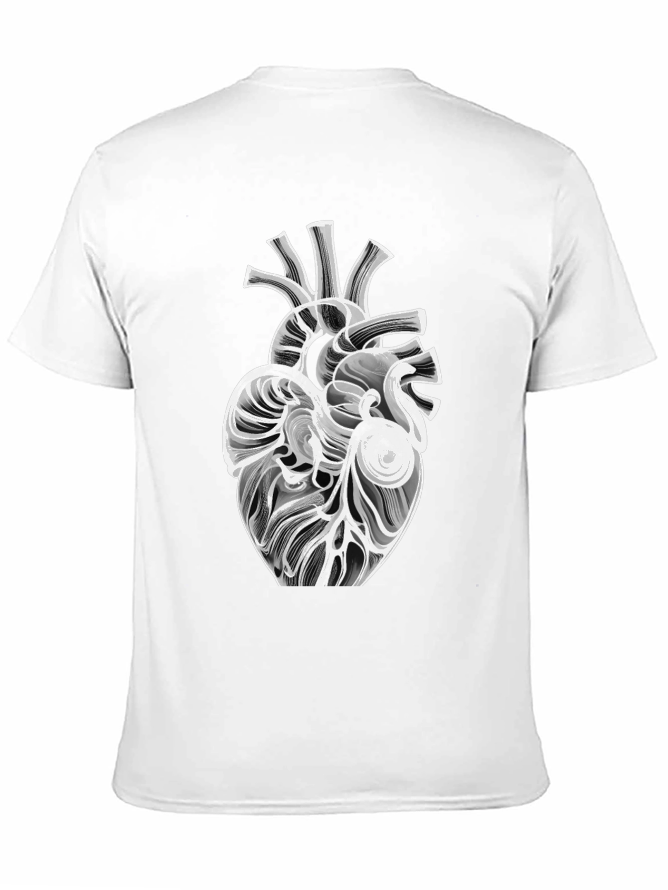 Anatomical Heart Graphic Tee - Modern Black T-Shirt