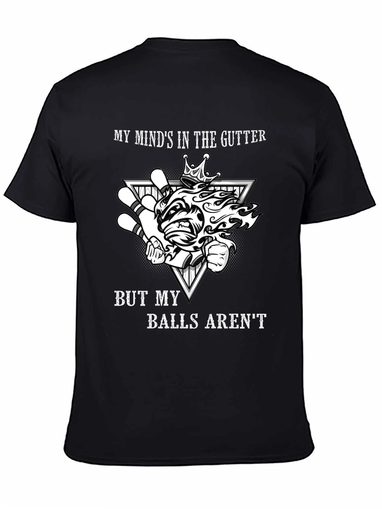 Bowling Humor T-Shirt - My Minds in the Gutter