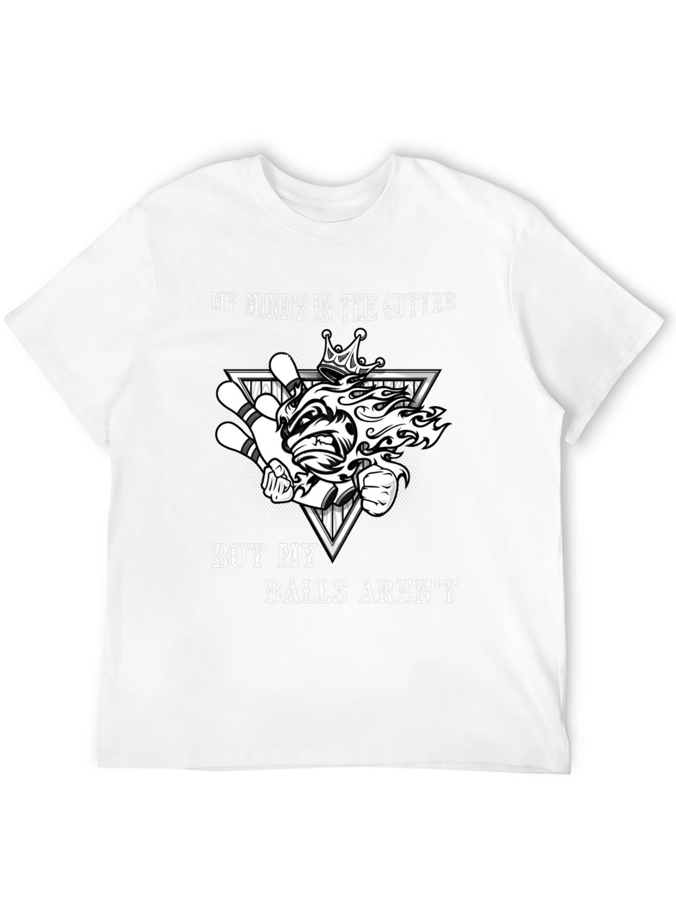 Bowling Humor T-Shirt - My Minds in the Gutter