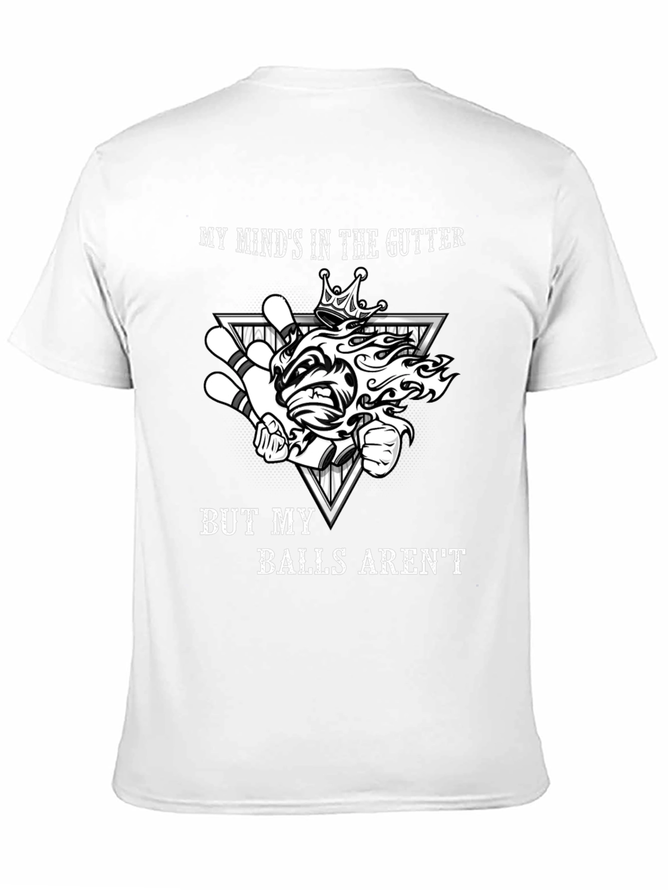 Bowling Humor T-Shirt - My Minds in the Gutter