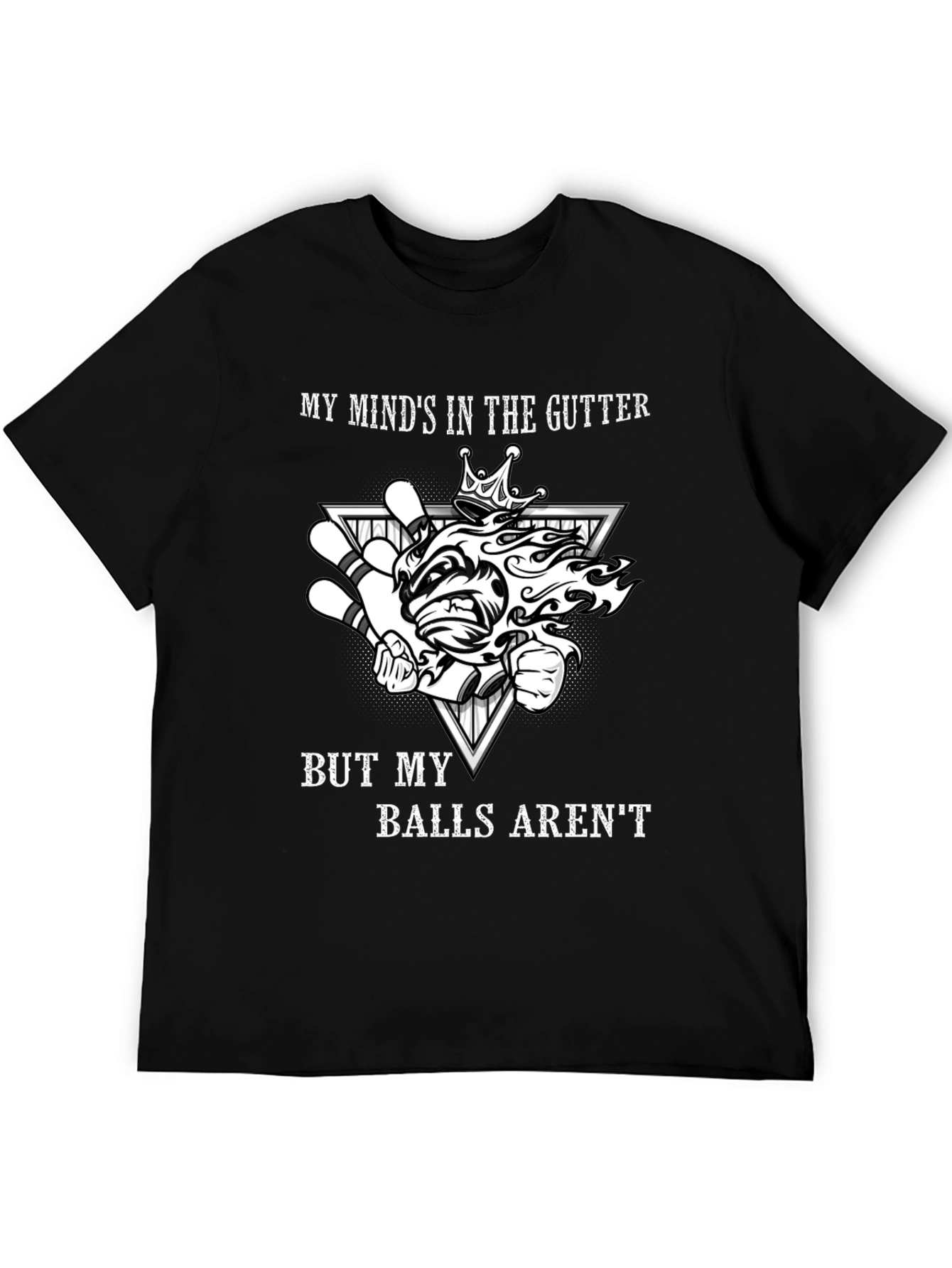 Bowling Humor T-Shirt - My Minds in the Gutter