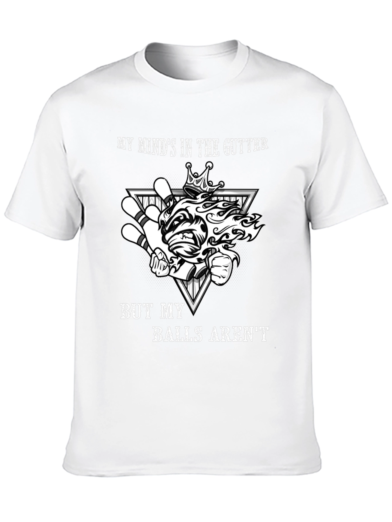 Bowling Humor T-Shirt - My Minds in the Gutter