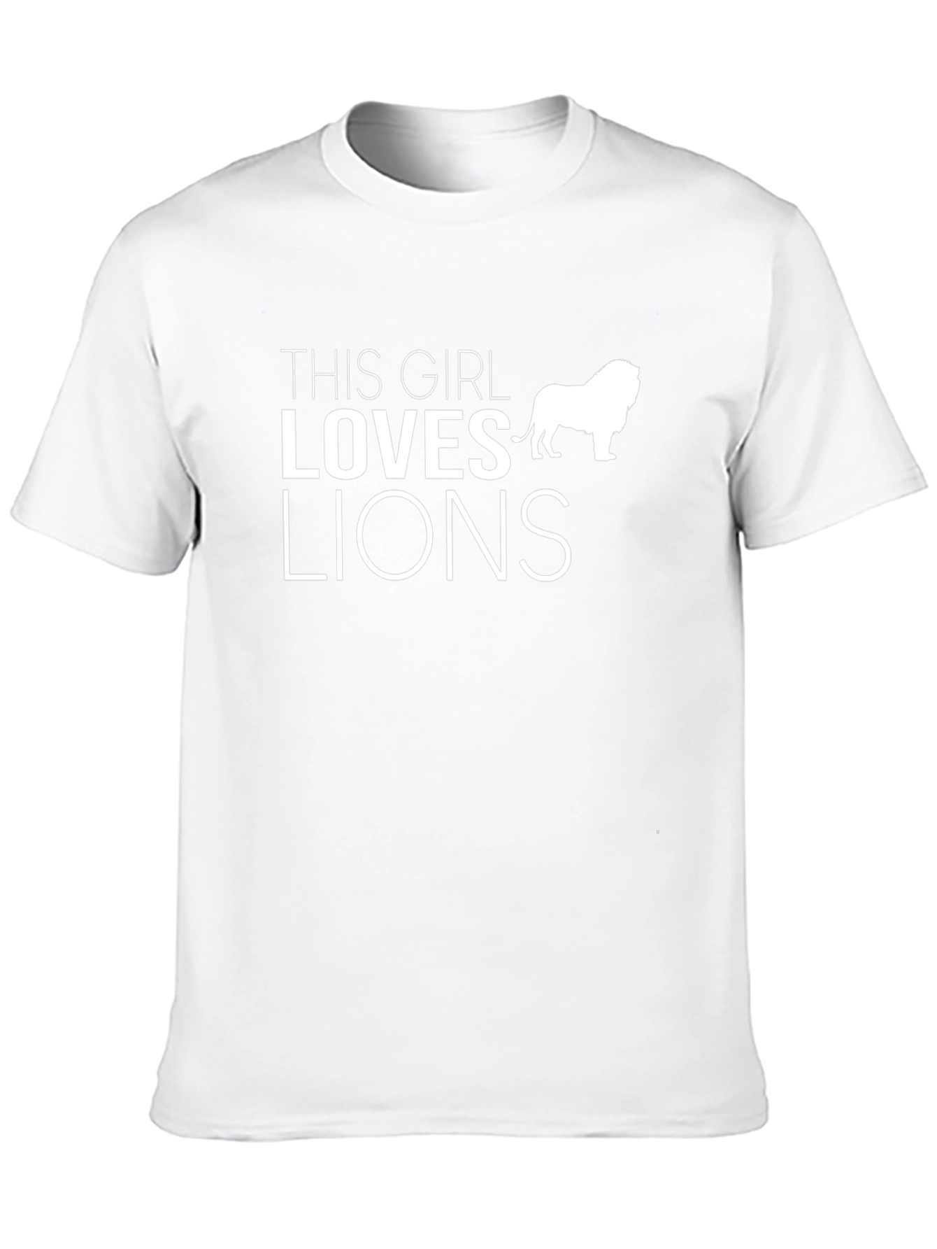 This Girl Loves Lions Graphic Tee - Black