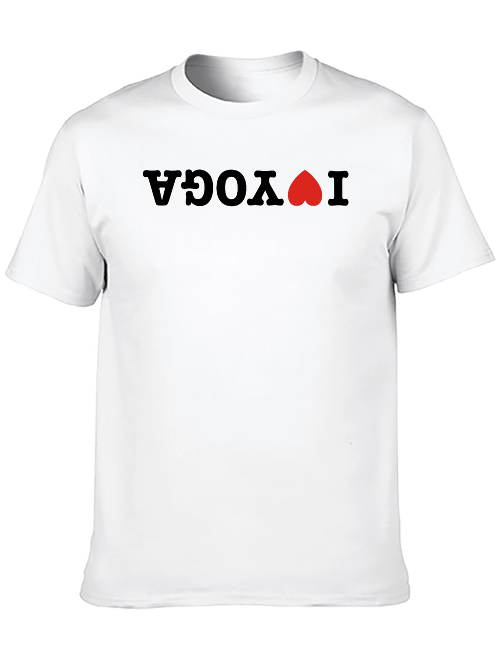 I Heart Yoga Graphic Tee - Black Cotton Shirt