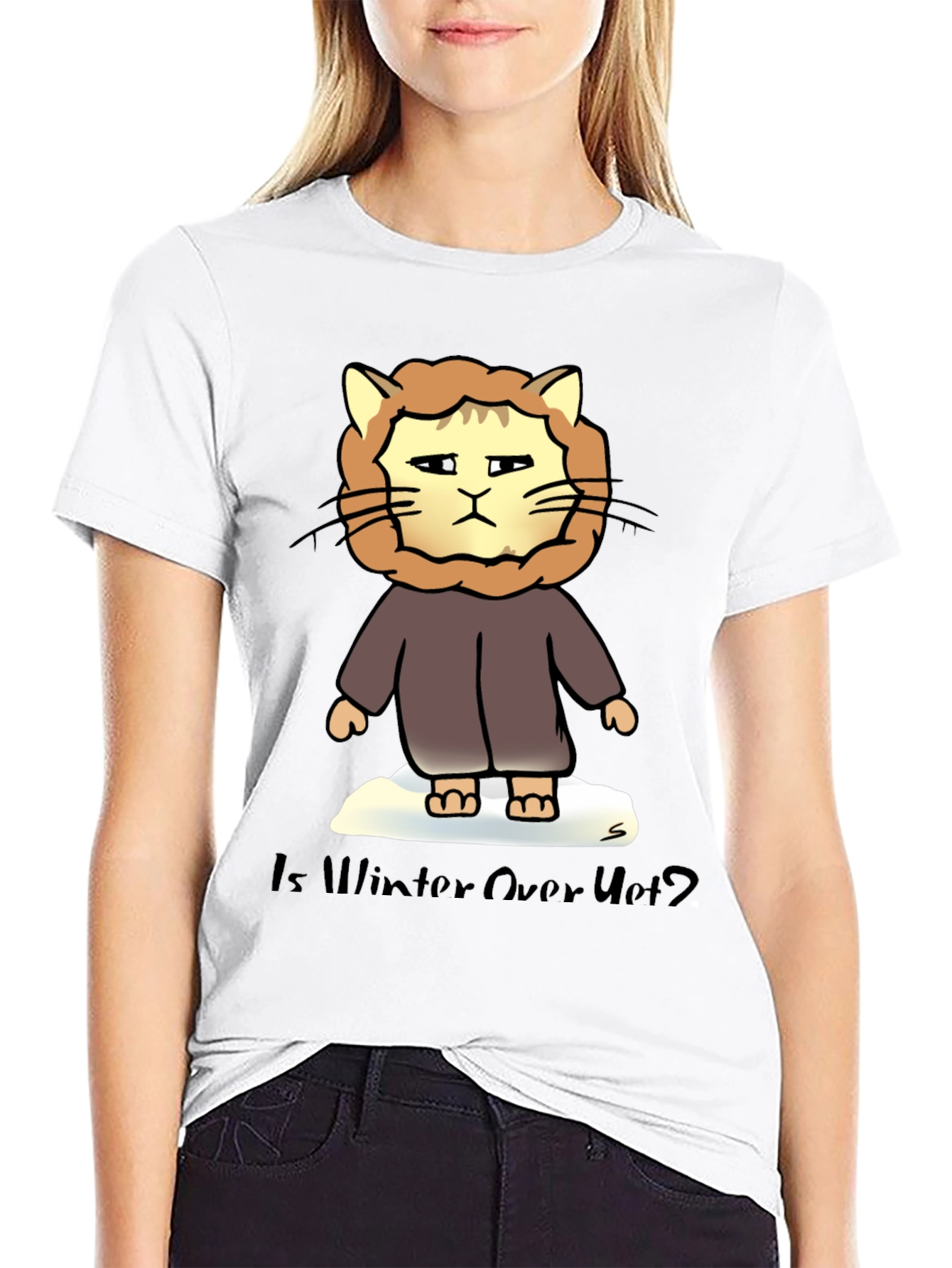 Winter Cat T-Shirt - Is Winter Over Yet? Funny Tee