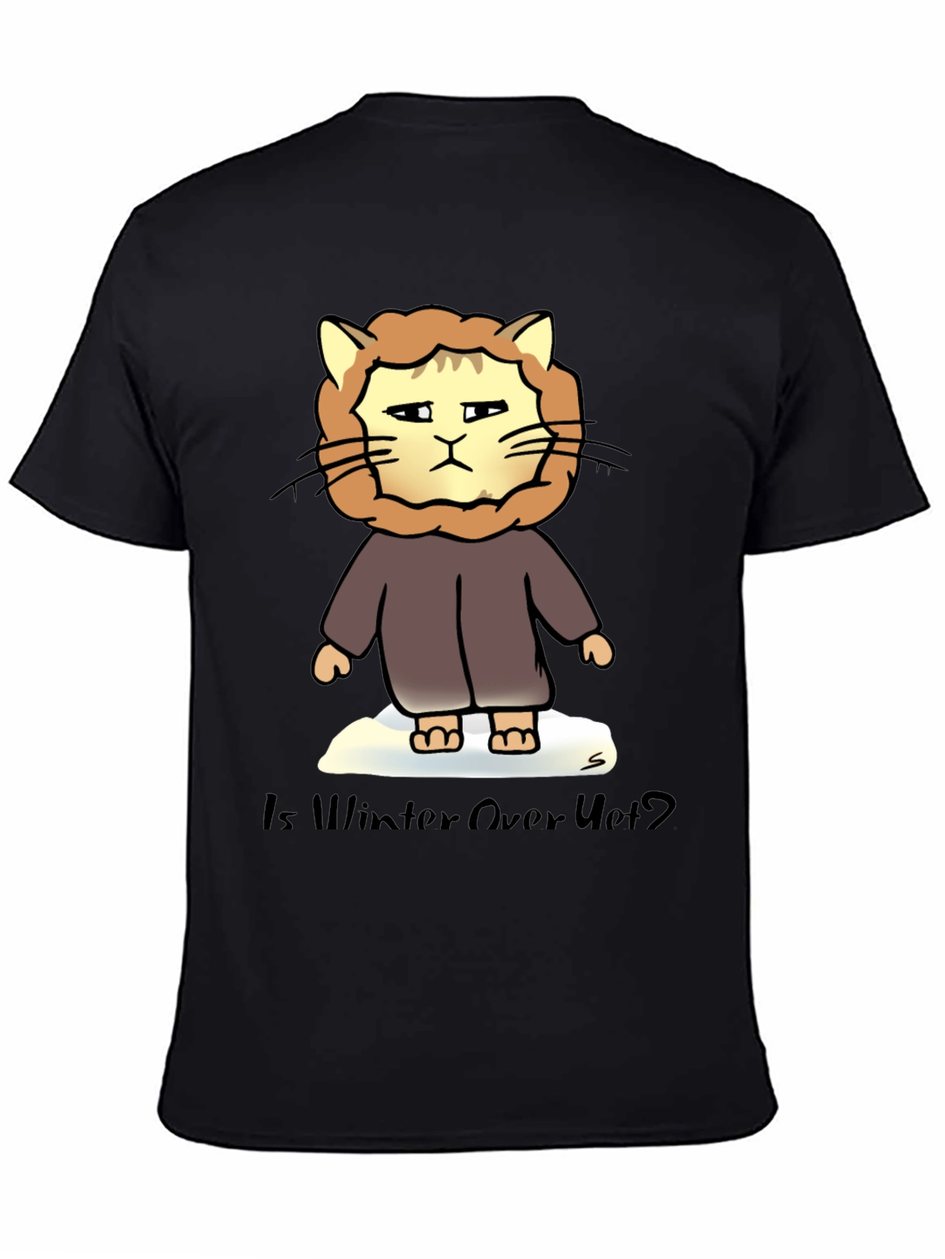Winter Cat T-Shirt - Is Winter Over Yet? Funny Tee