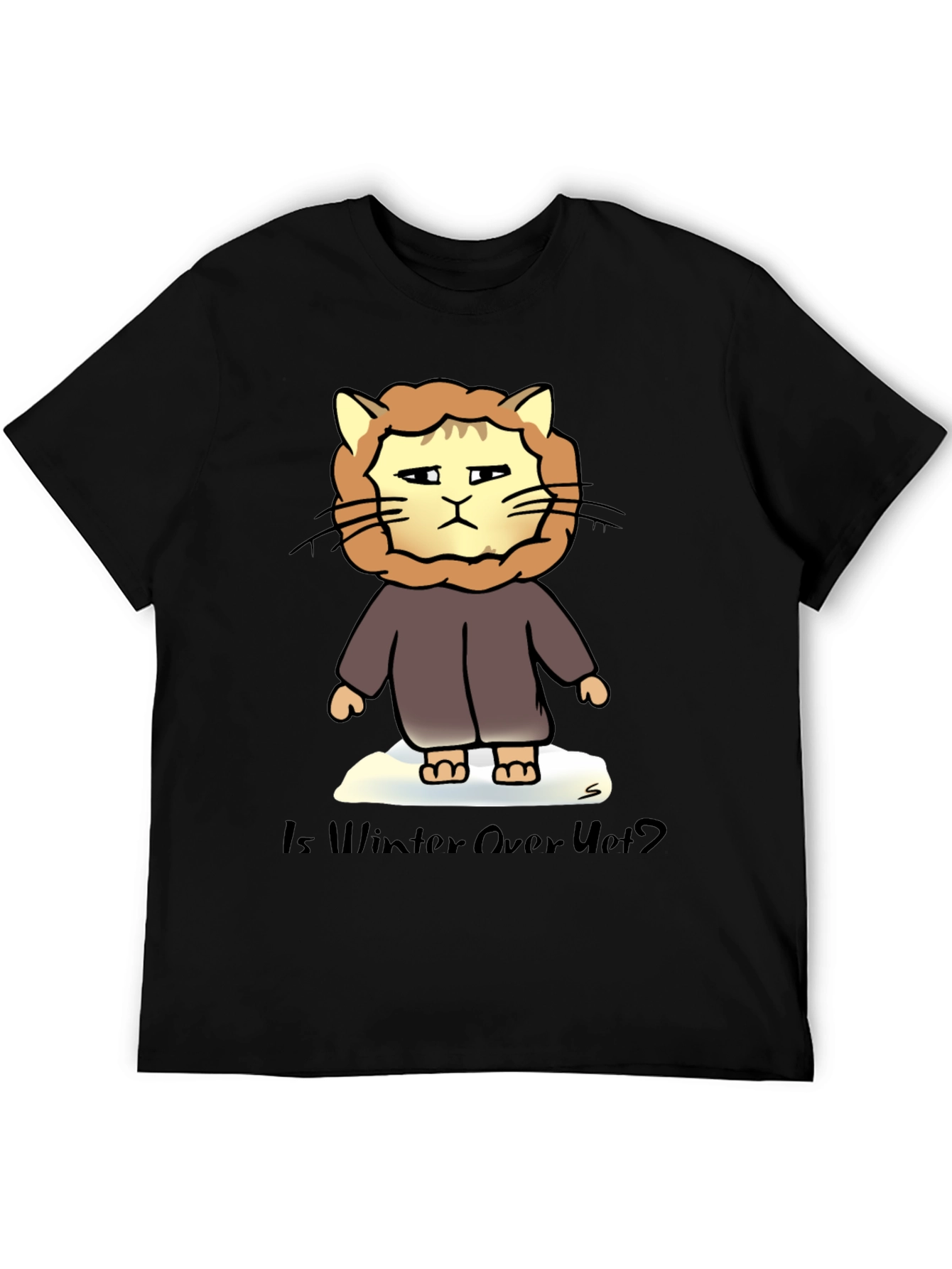 Winter Cat T-Shirt - Is Winter Over Yet? Funny Tee