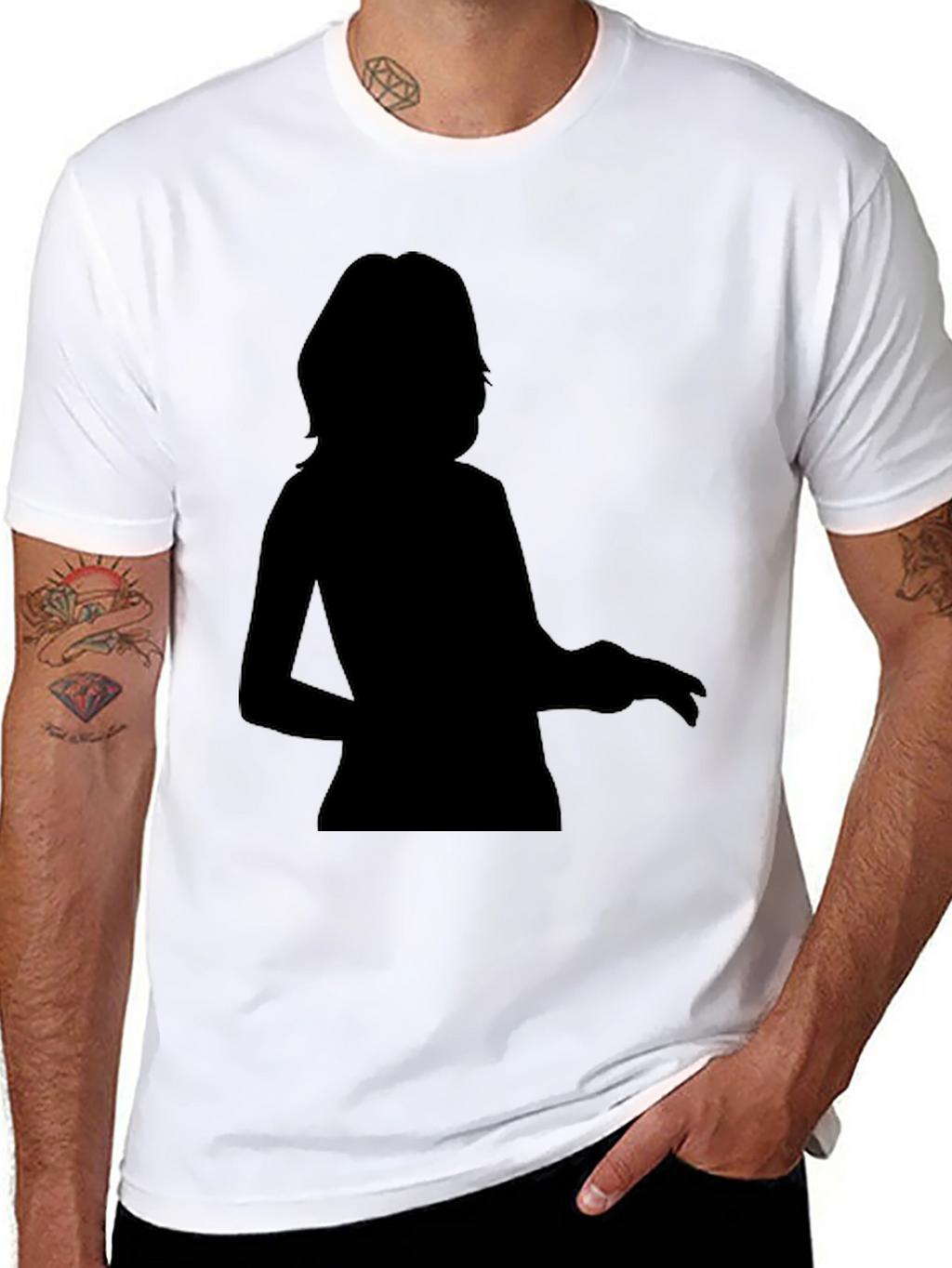 Silhouette Graphic Tee - Mens Black T-Shirt