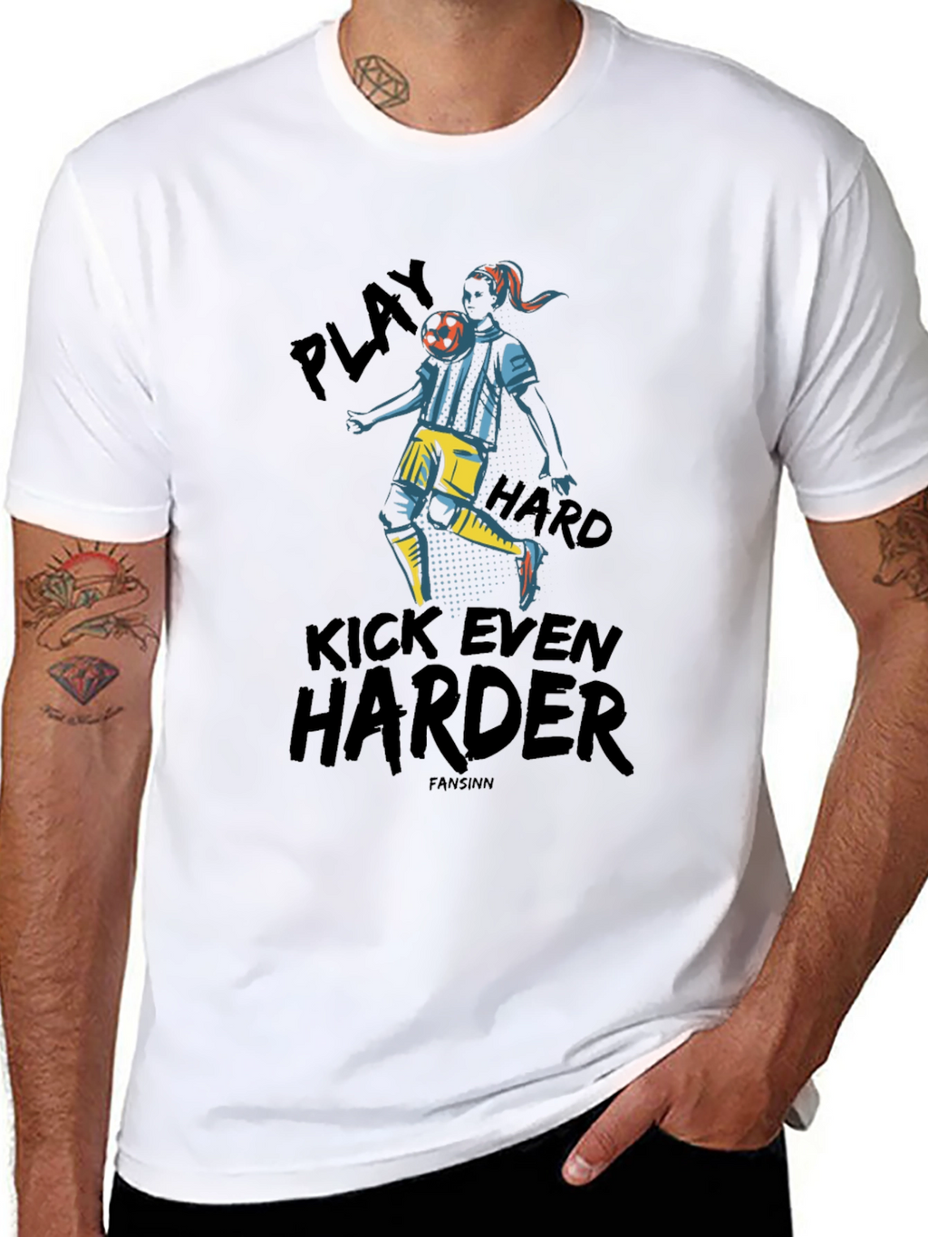 Play Hard Soccer Graphic Tee - Black