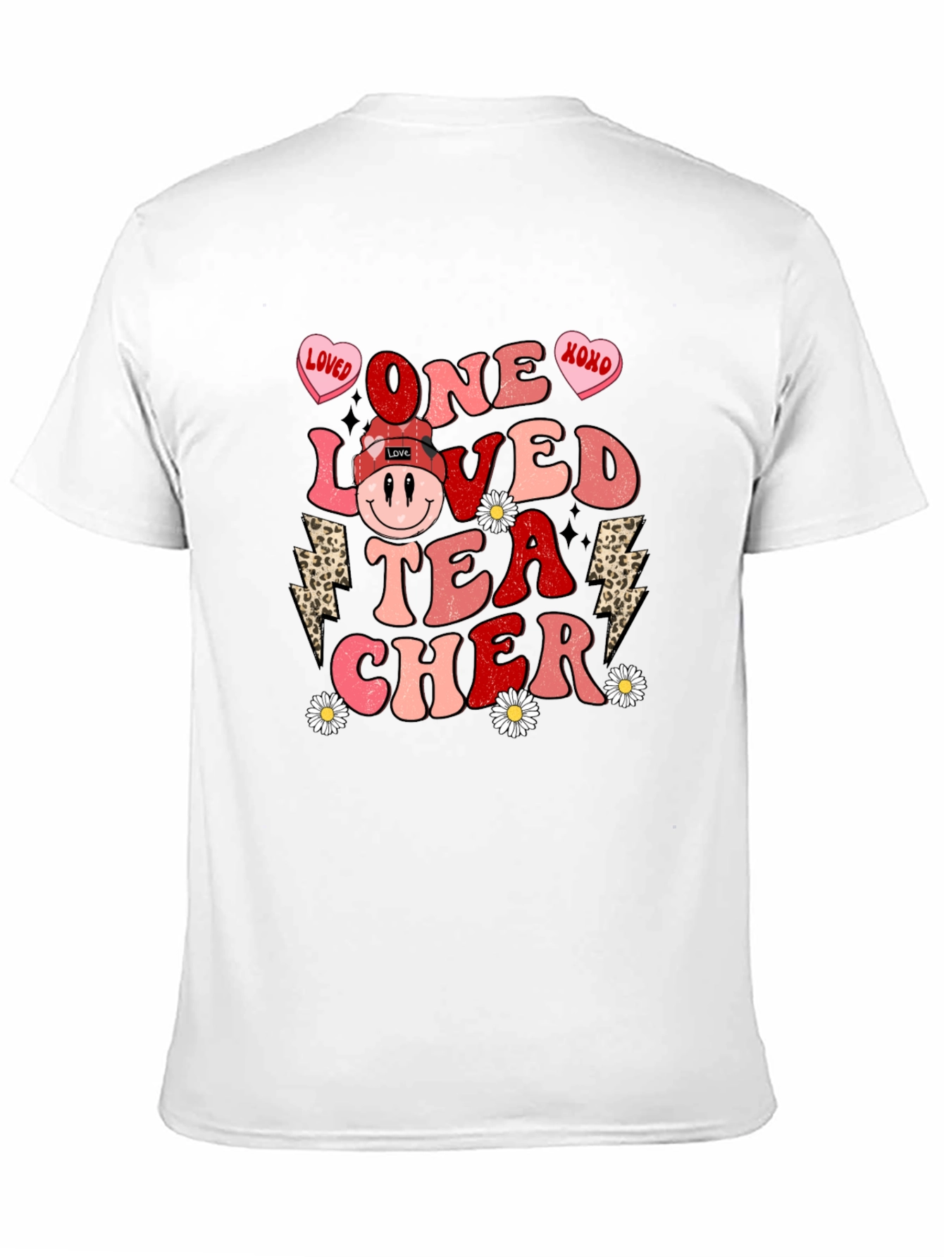 One Loved Teacher Valentines Day Graphic Tee
