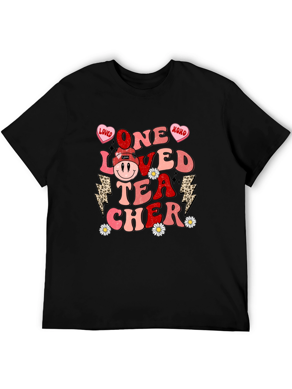 One Loved Teacher Valentines Day Graphic Tee