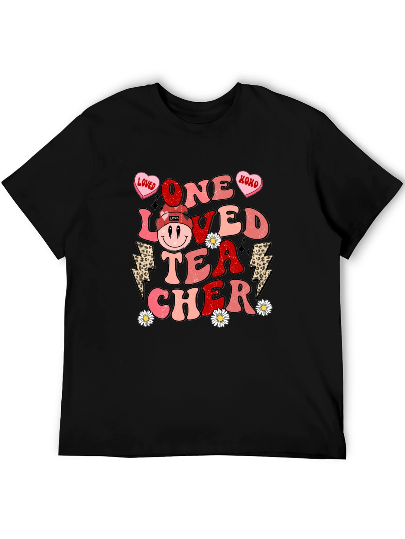 One Loved Teacher Valentines Day Graphic Tee