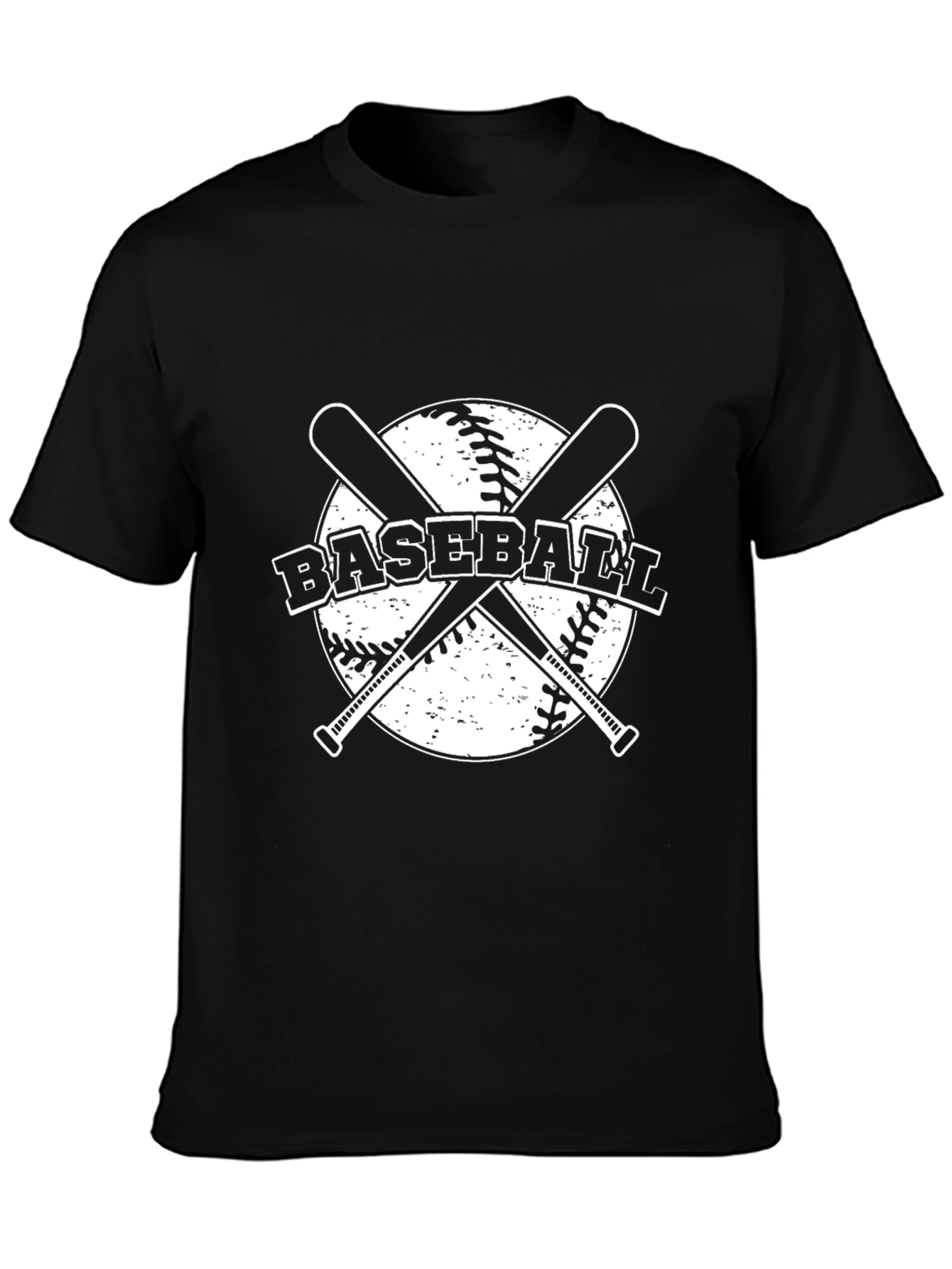 Baseball T-Shirt: Crossed Bats Design
