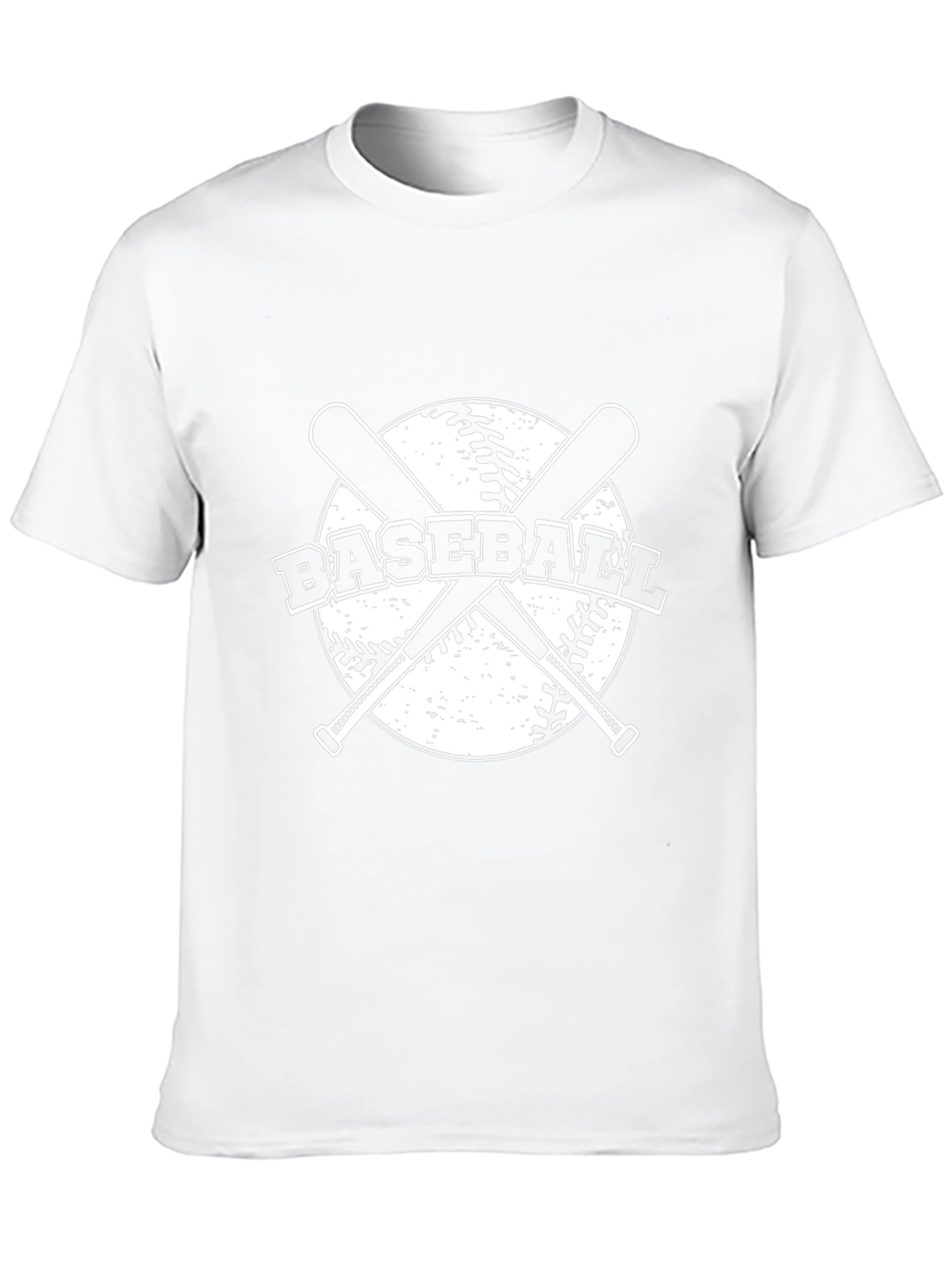 Baseball T-Shirt: Crossed Bats Design