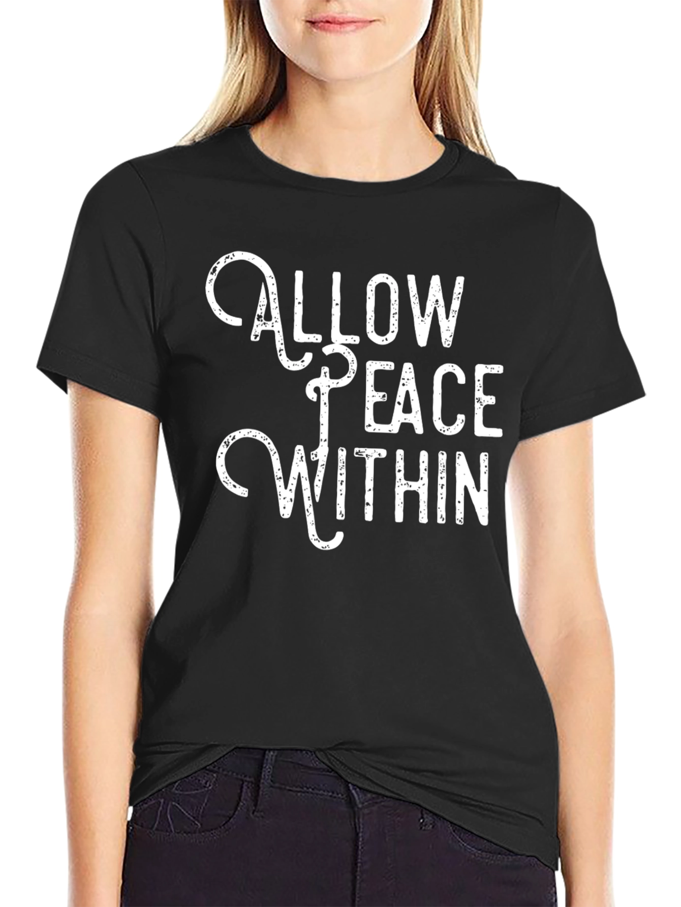 Allow Peace Within T-Shirt - Black Graphic Tee
