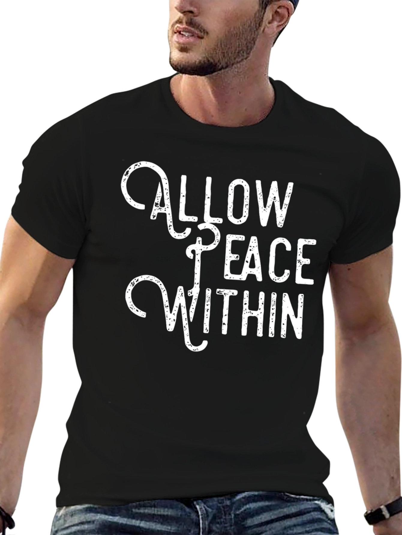 Allow Peace Within T-Shirt - Black Graphic Tee