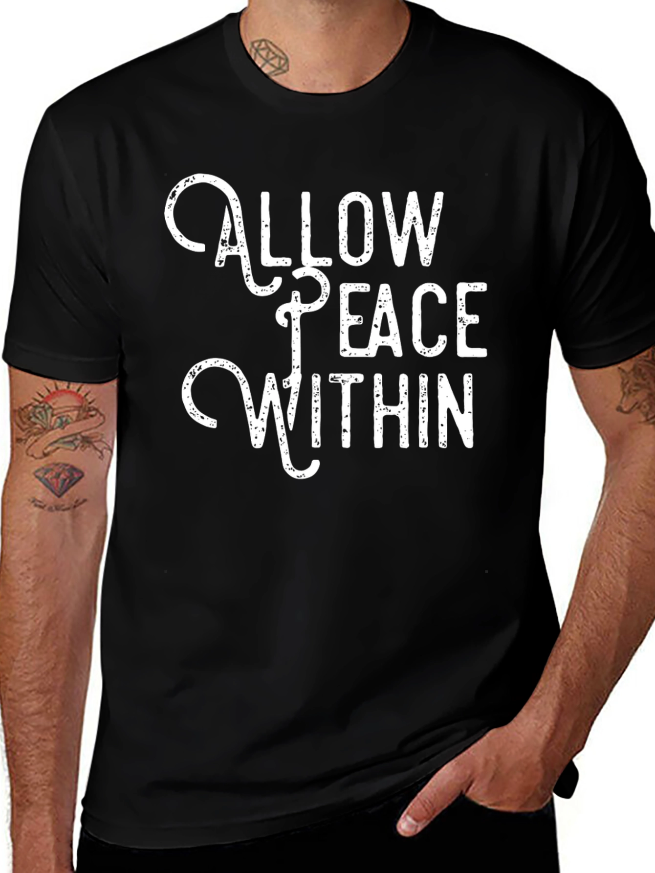 Allow Peace Within T-Shirt - Black Graphic Tee