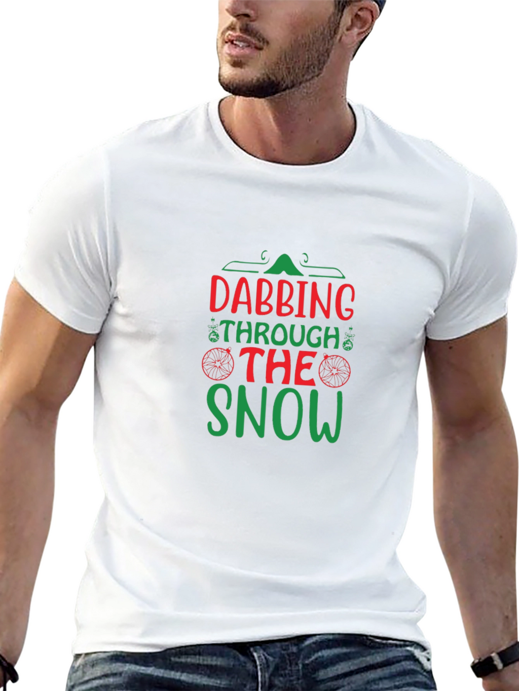 Dabbing Through the Snow Black T-Shirt