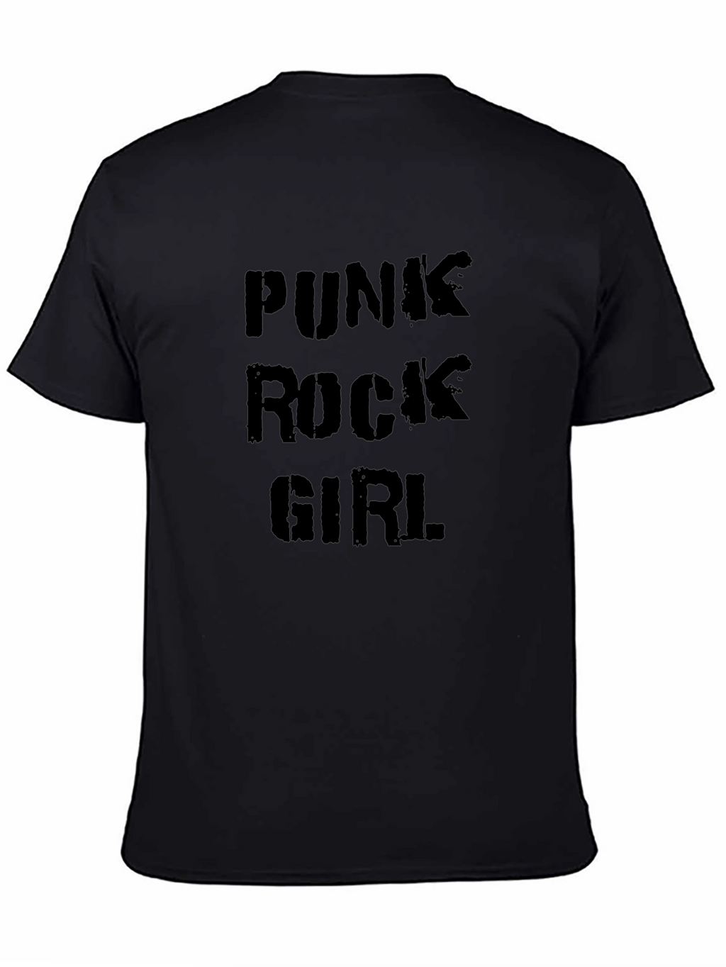 Punk Rock Girl Black T-Shirt