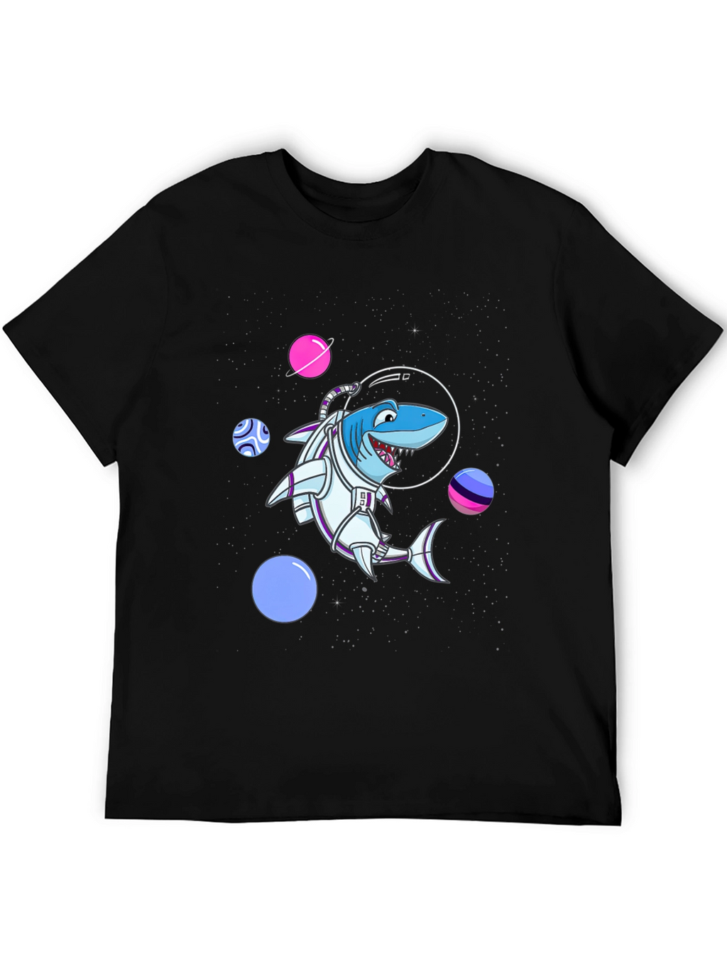 Space Shark T-Shirt - Astronaut Animal Graphic Tee