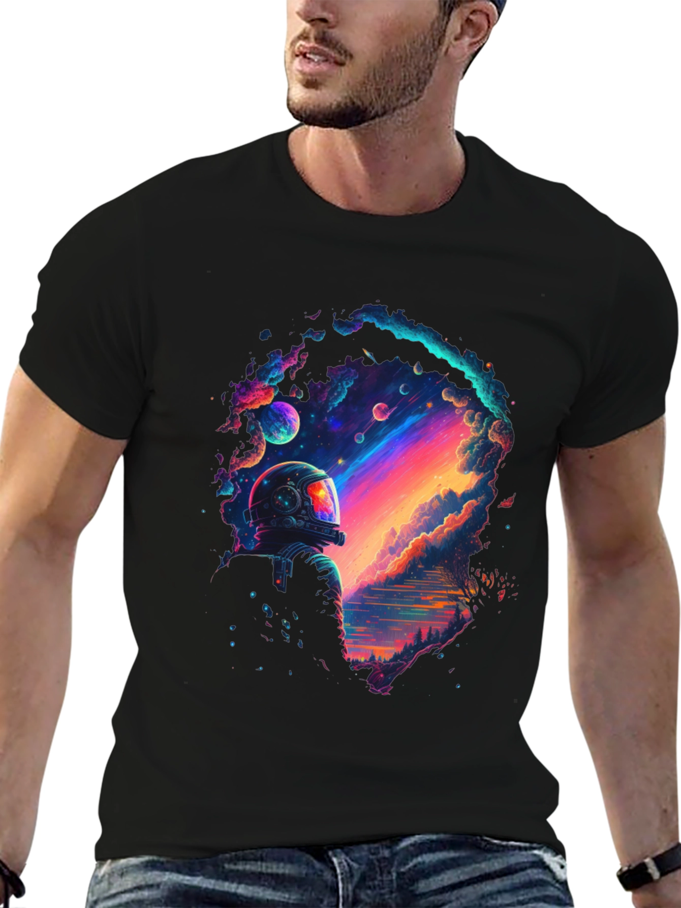 Cosmic Astronaut T-Shirt - Explore the Universe in Style