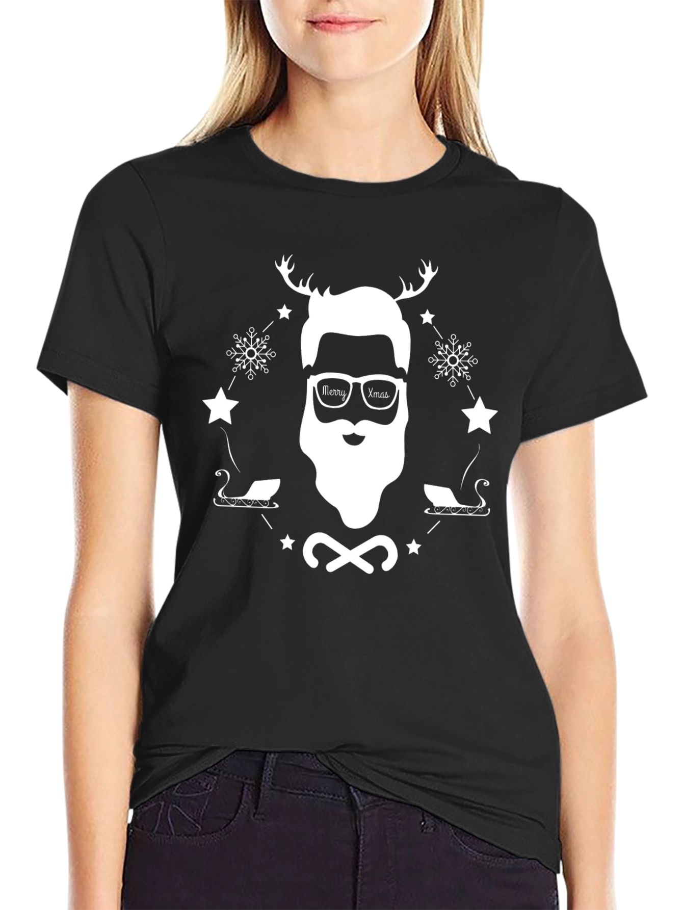 Mens Novelty Christmas Graphic T-Shirt