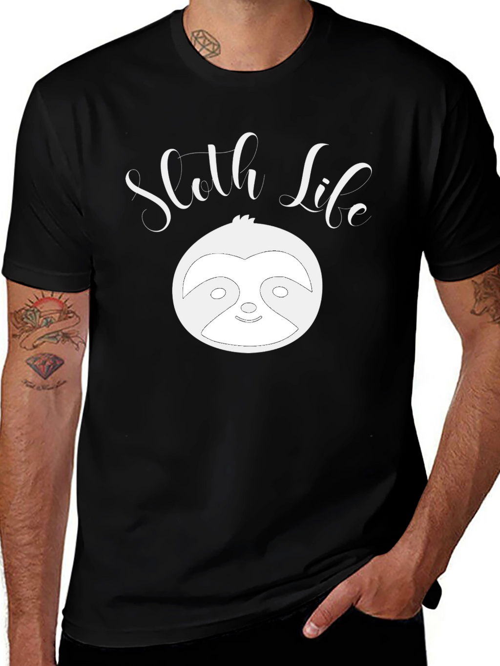 Sloth Life Graphic T-Shirt - Relaxed Comfort