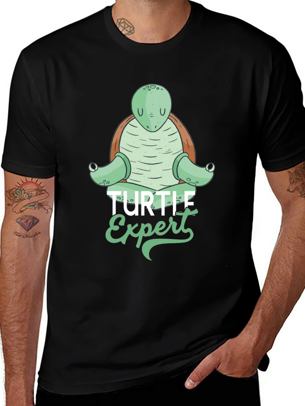 Turtle Expert Graphic Tee - Mens Black T-Shirt