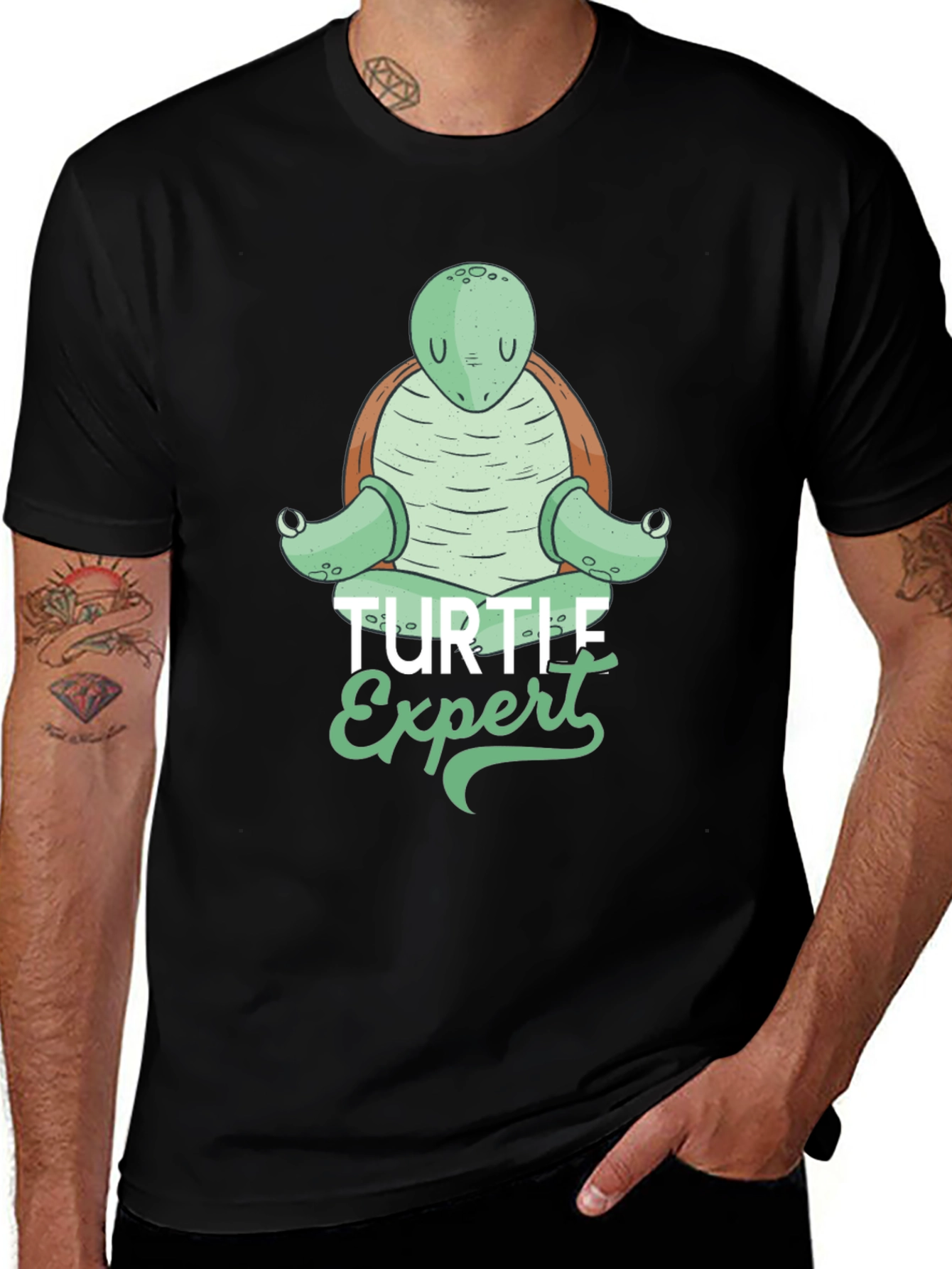 Turtle Expert Graphic Tee - Mens Black T-Shirt