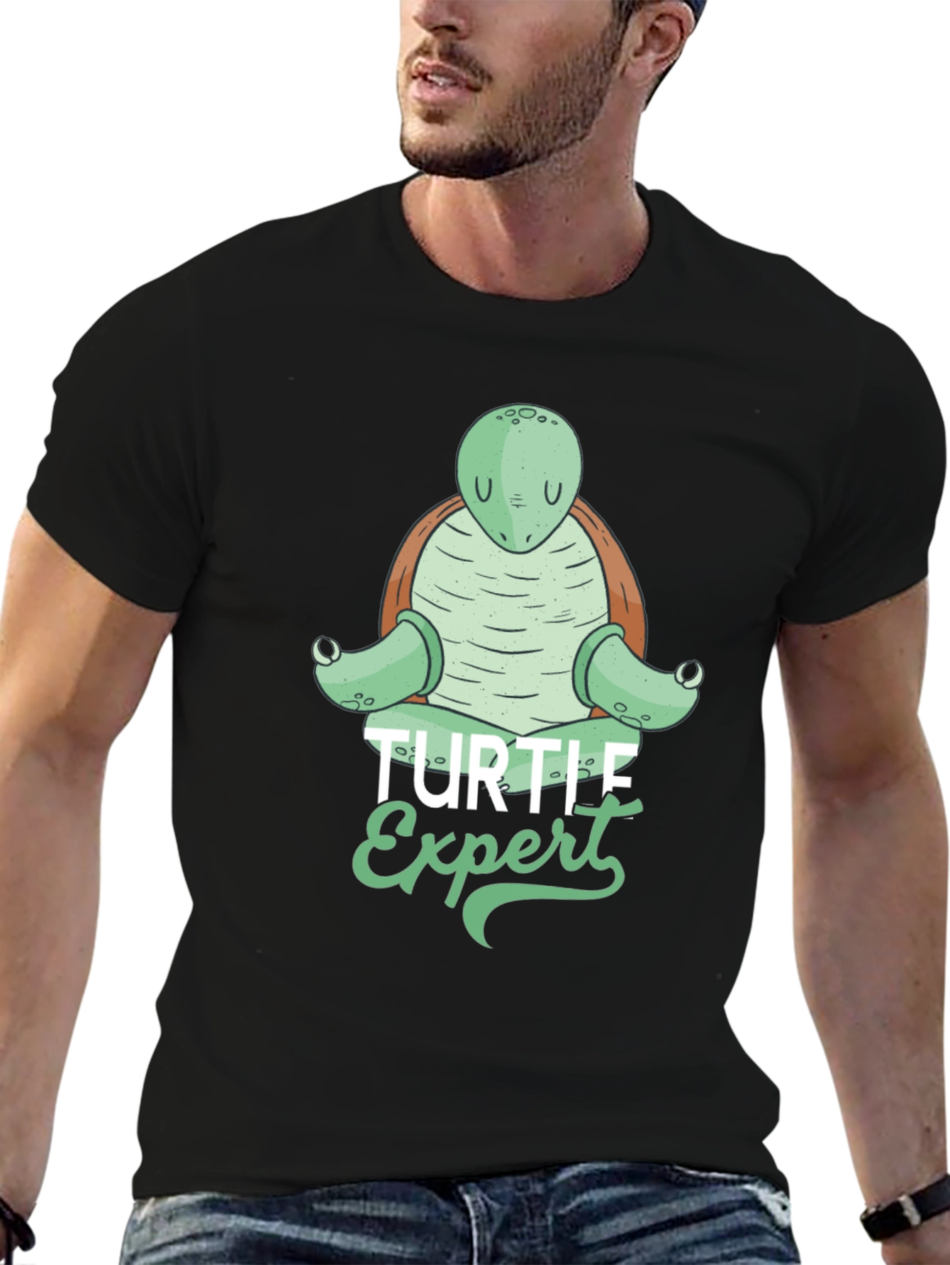 Turtle Expert Graphic Tee - Mens Black T-Shirt