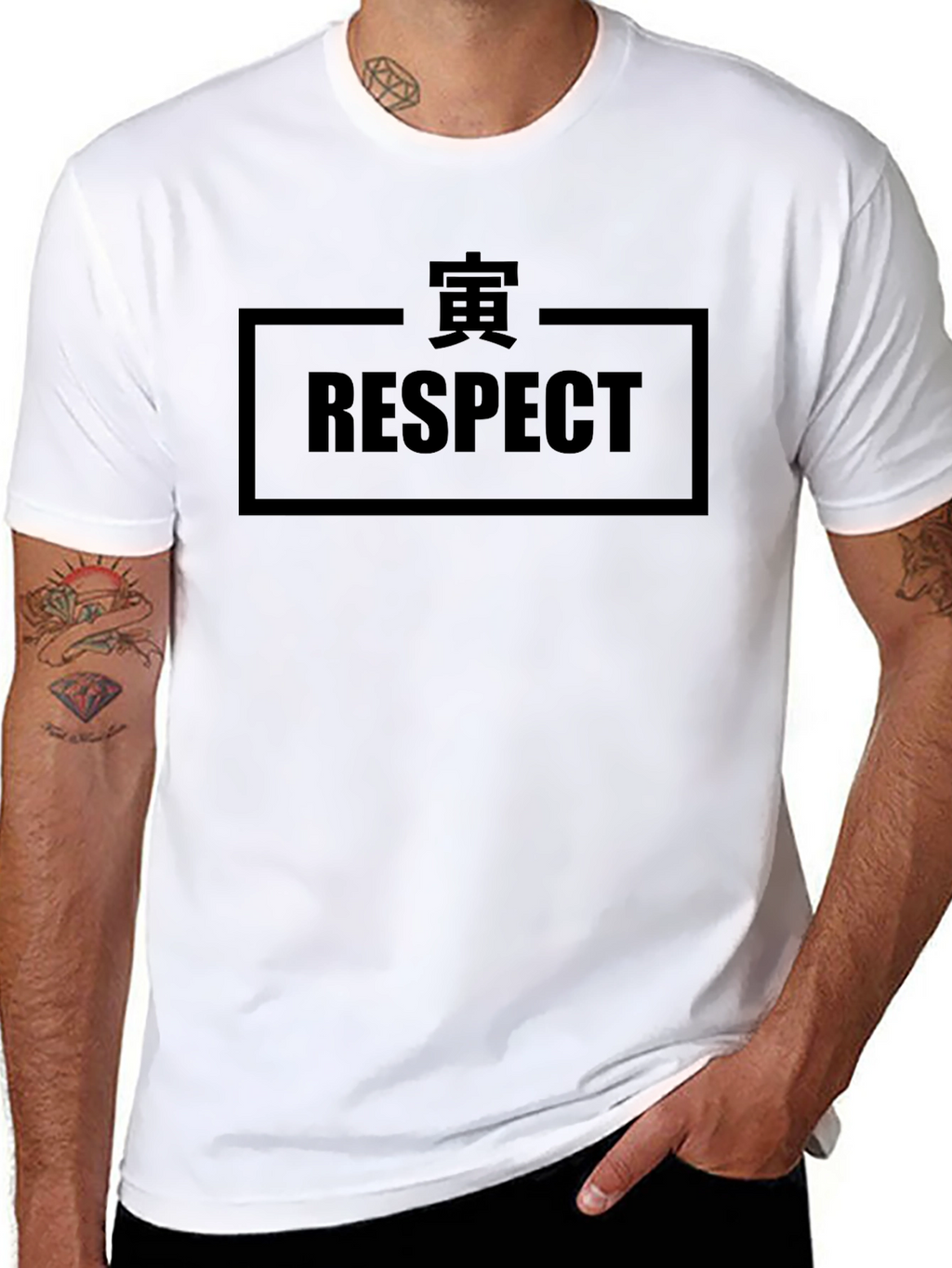 Respect Graphic Tee - Black Cotton T-Shirt
