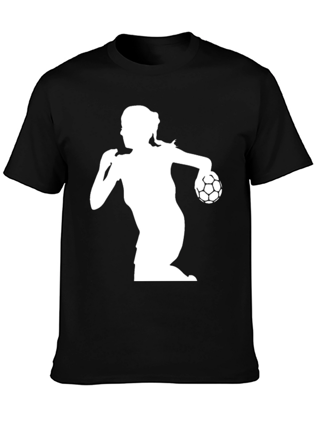 Handball Player Graphic Tee - Black