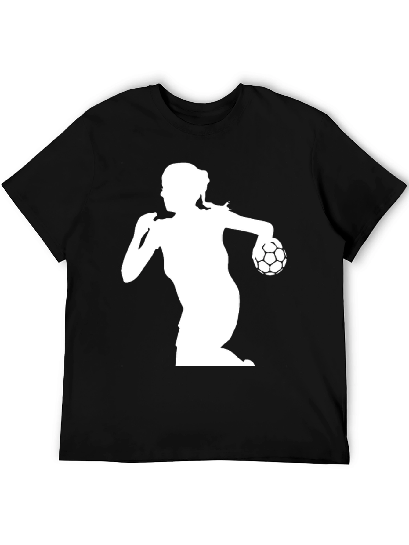 Handball Player Graphic Tee - Black