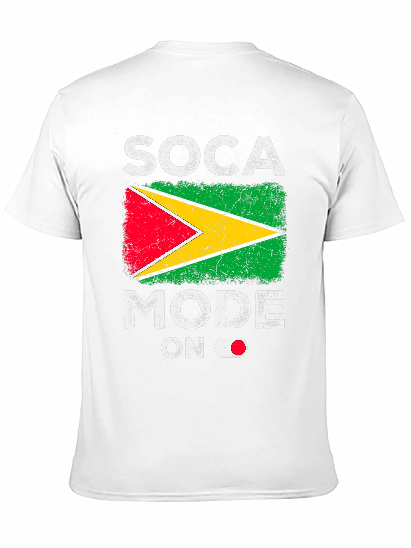 Soca Mode On Guyana Flag Graphic T-Shirt